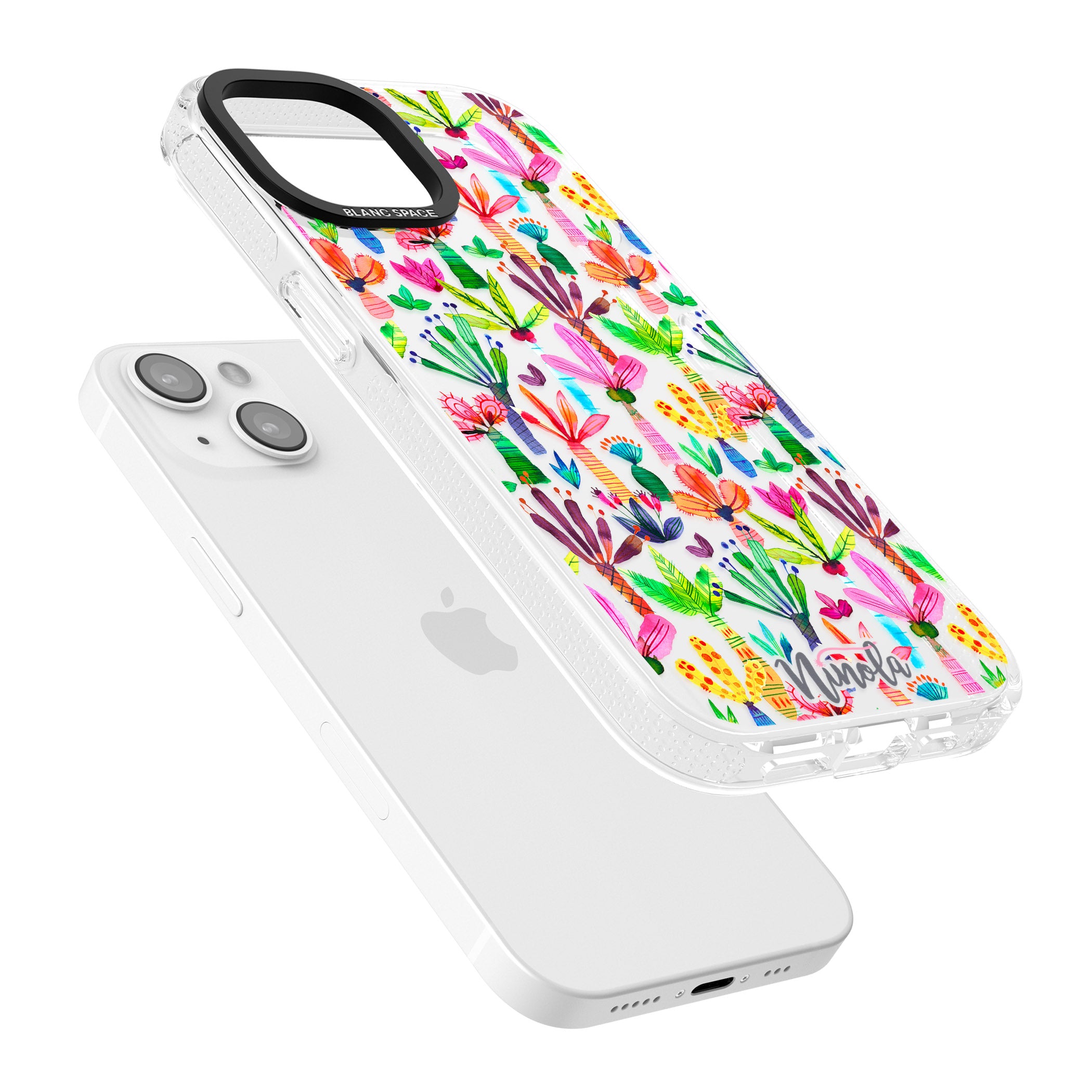 Palms Garden iPhone 15 / 14 / 13 Clear Case Impact Air - Blanc Space