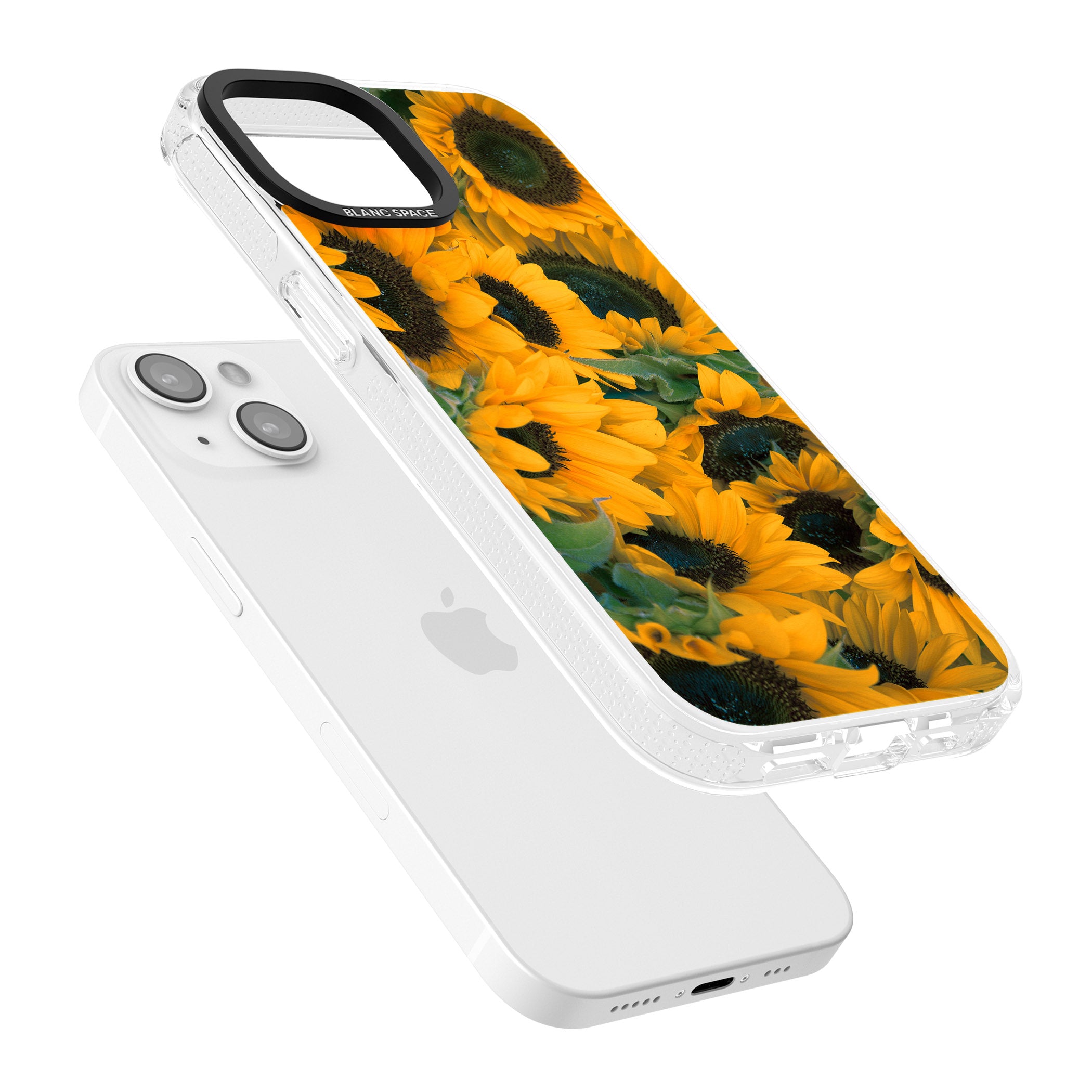 Sunflowers iPhone 15 / 14 / 13 Clear Case Impact Air - Blanc Space