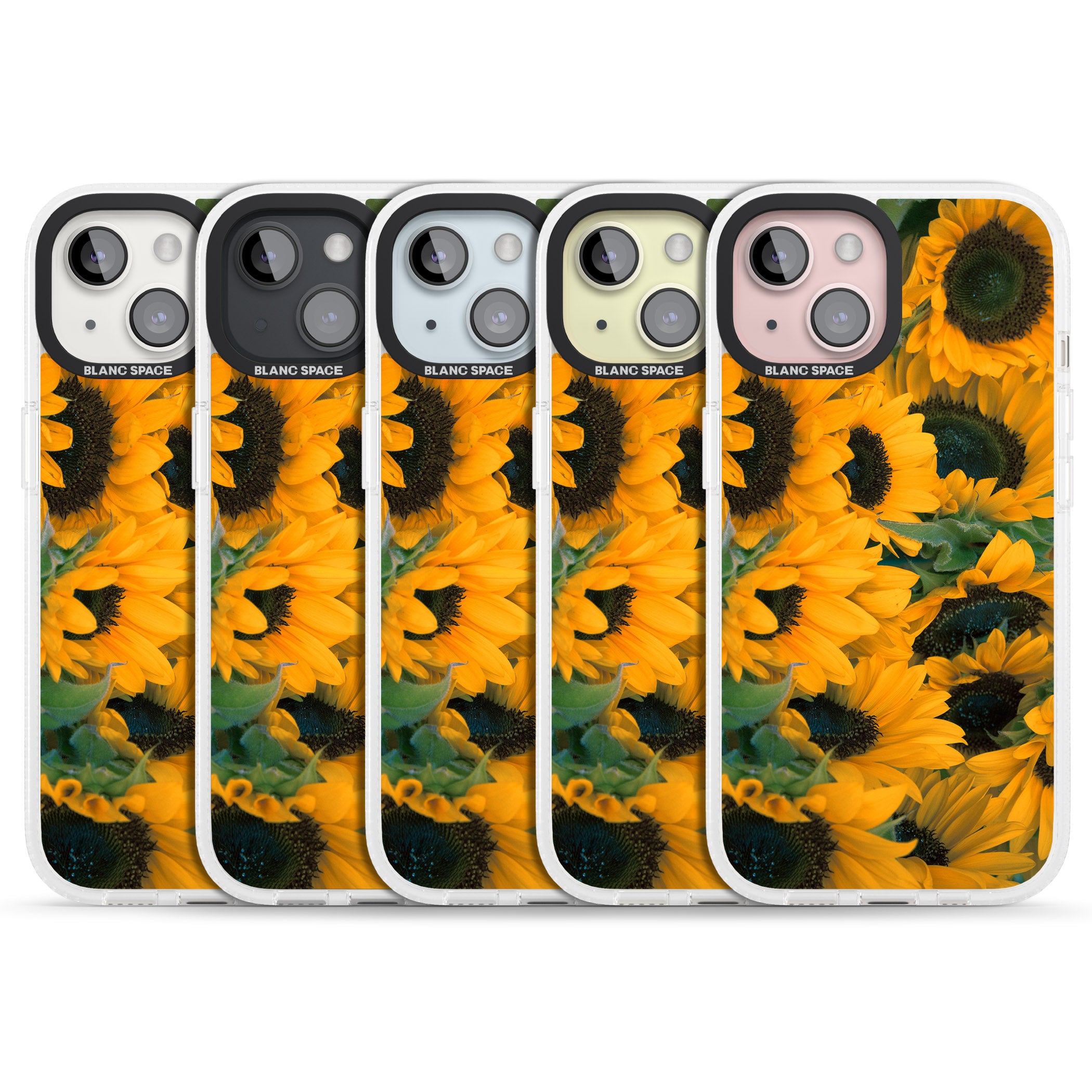 Sunflowers iPhone 15 / 14 / 13 Clear Case Impact Air - Blanc Space