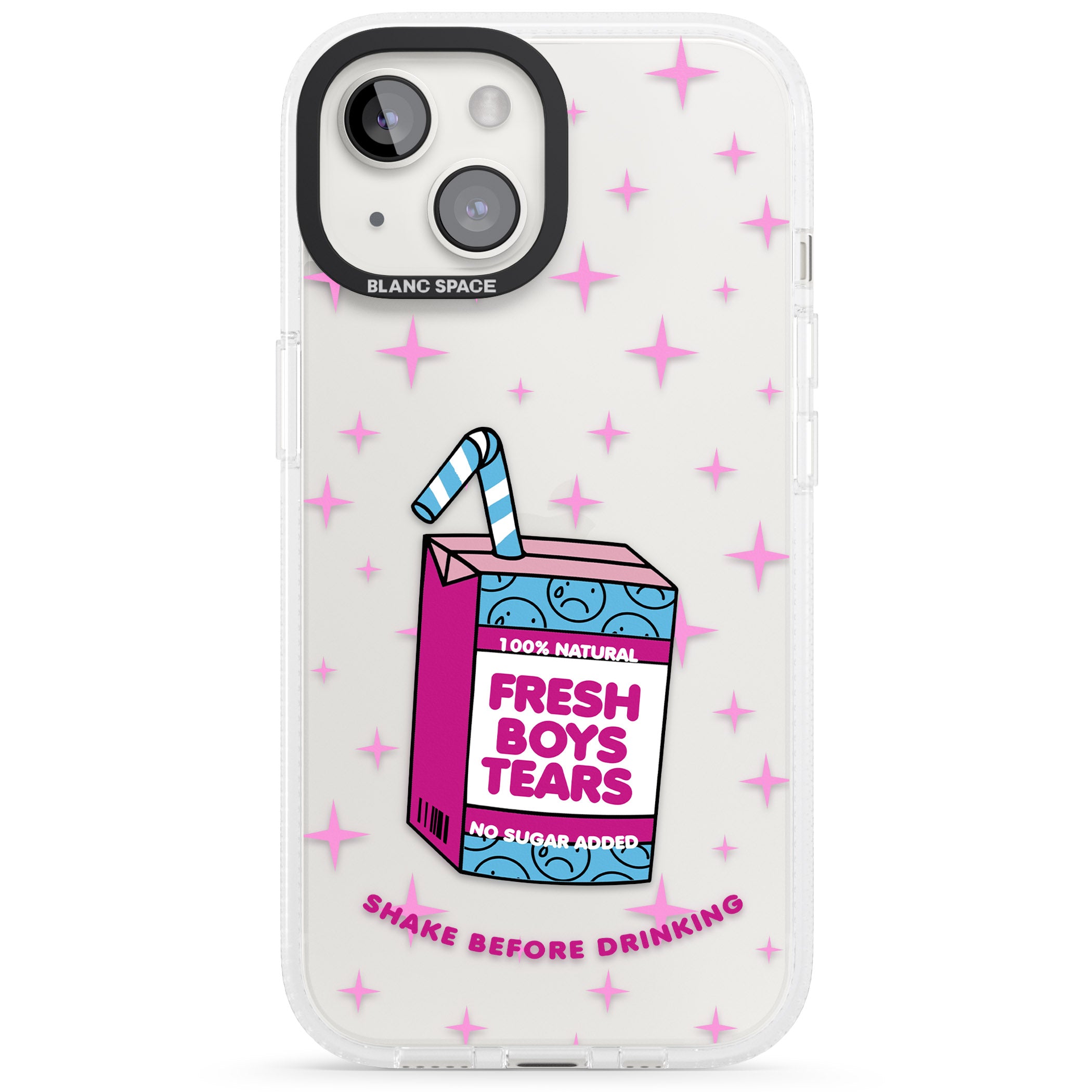 Boy Tears iPhone 15 / 14 / 13 Clear Case Impact Air - Blanc Space