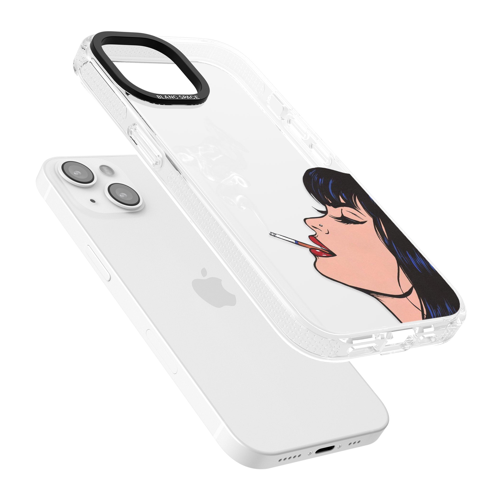 Stress Relief - Pop Art iPhone 15 / 14 / 13 Clear Case Impact Air - Blanc Space