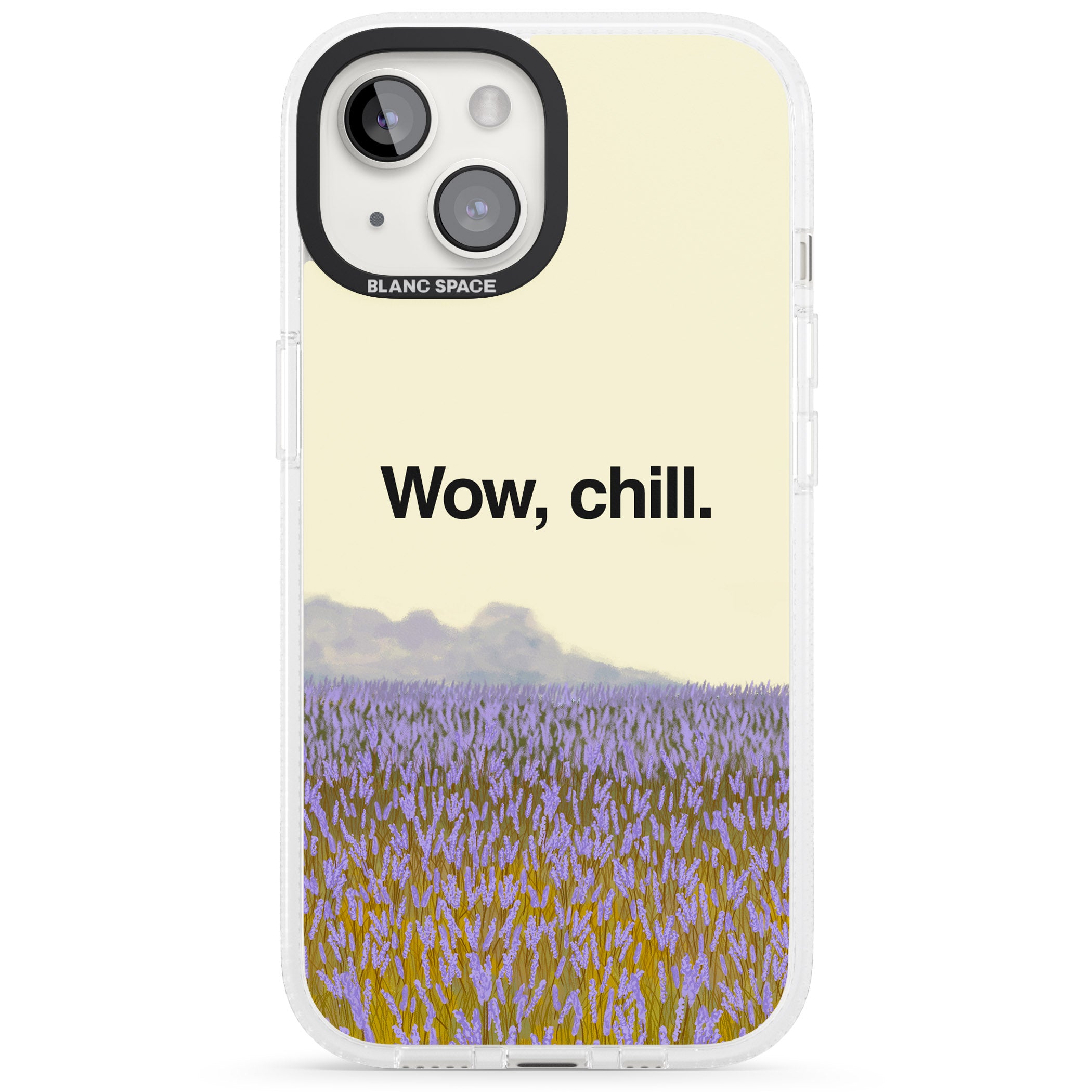 Wow, chill iPhone 15 / 14 / 13 Clear Case Impact Air - Blanc Space