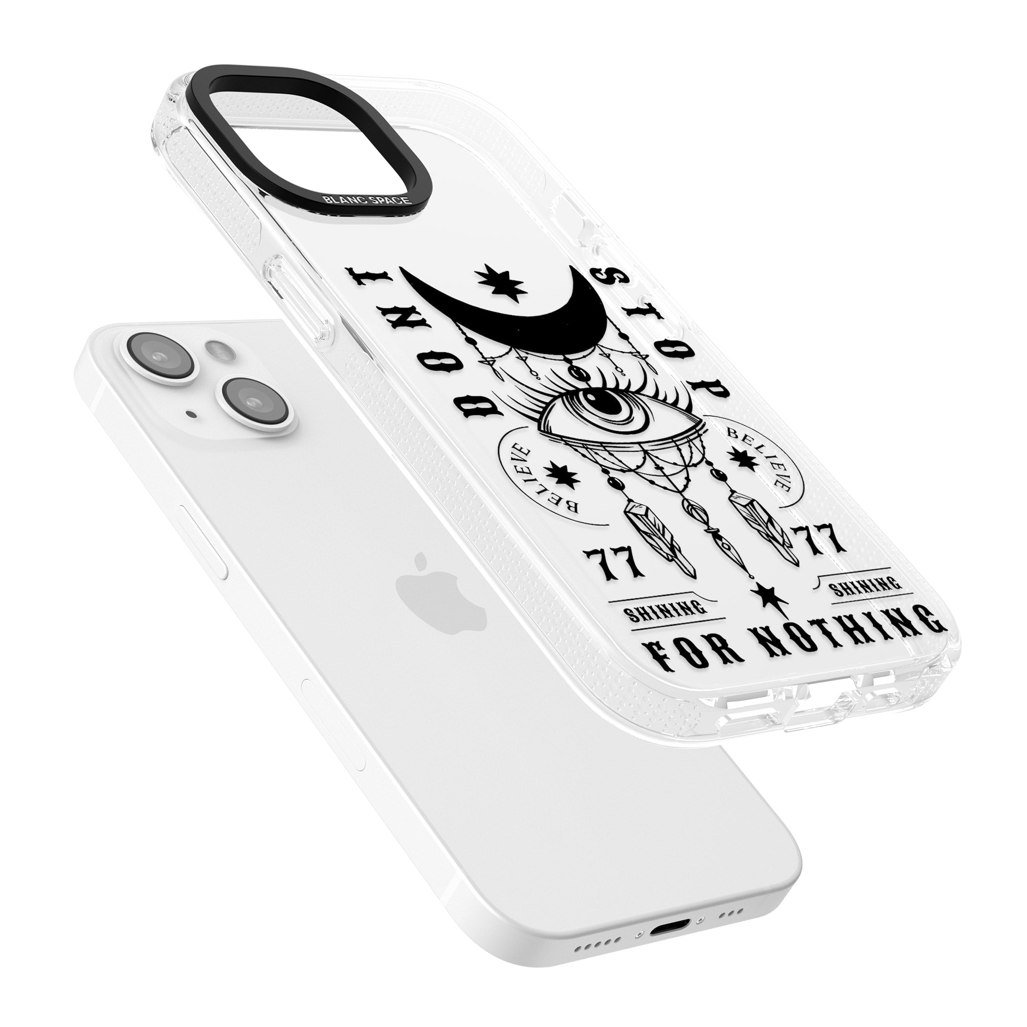 Don't Stop For Nothing iPhone 15 / 14 / 13 Clear Case Impact Air - Blanc Space