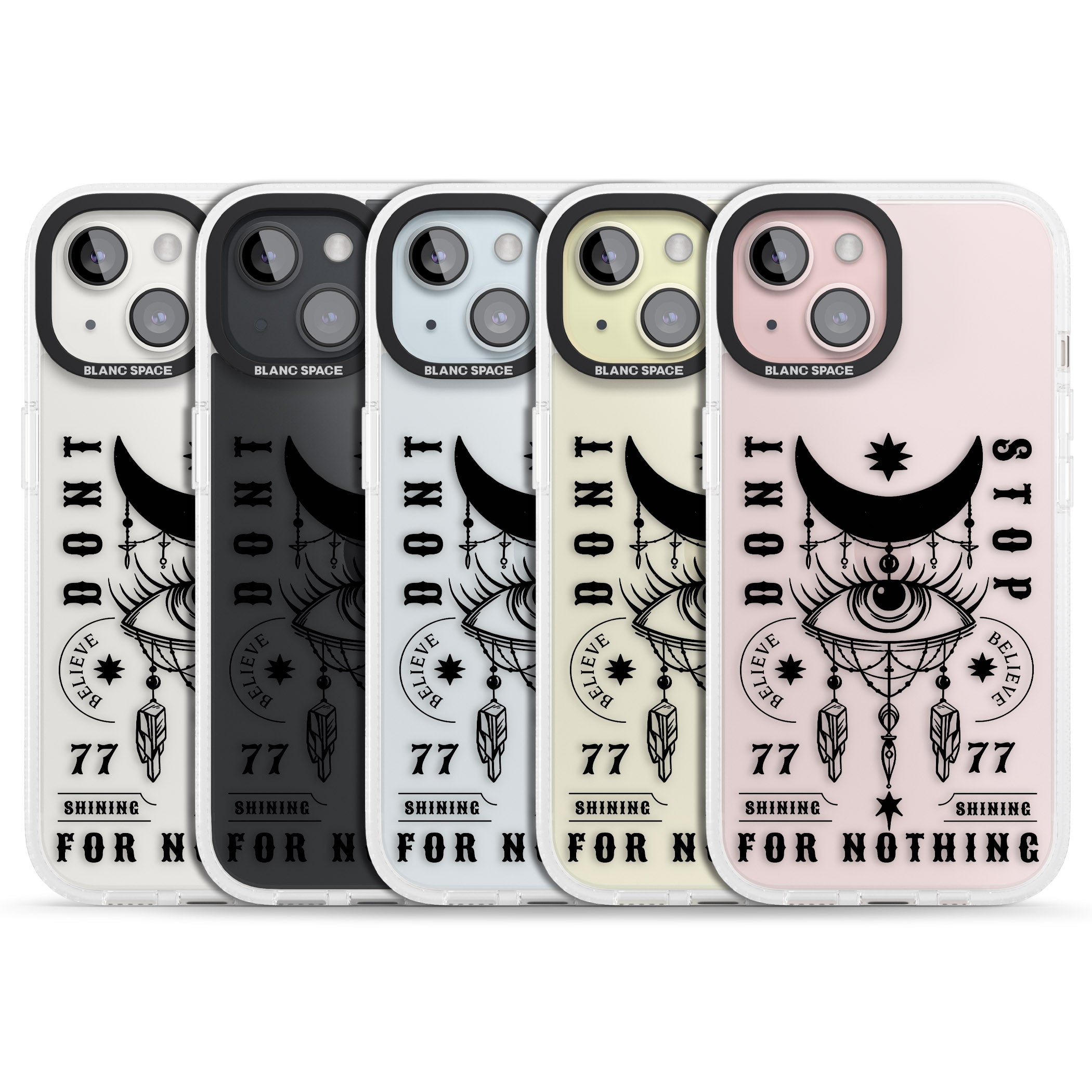 Don't Stop For Nothing iPhone 15 / 14 / 13 Clear Case Impact Air - Blanc Space
