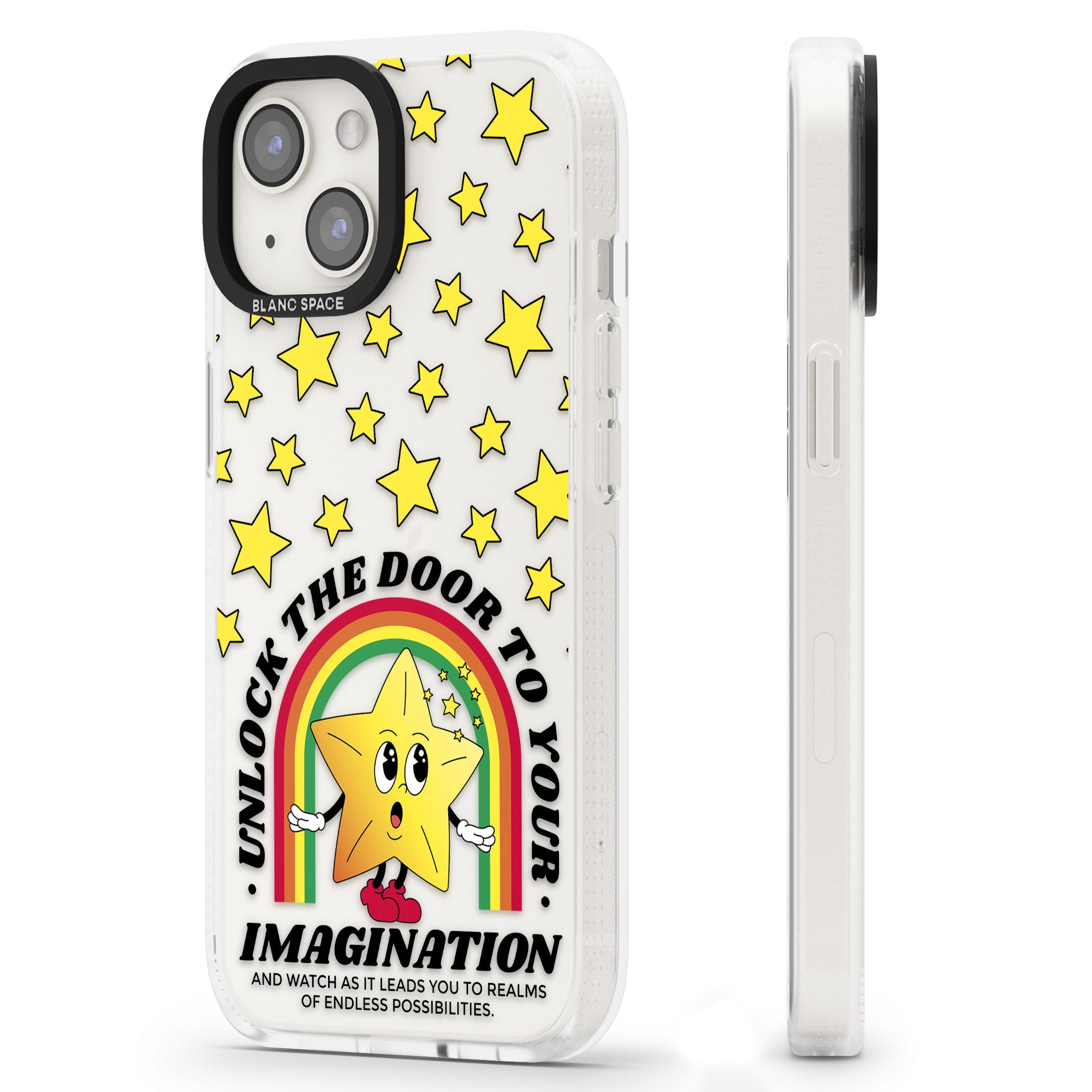 Imagination iPhone 15 / 14 / 13 Clear Case Impact Air - Blanc Space