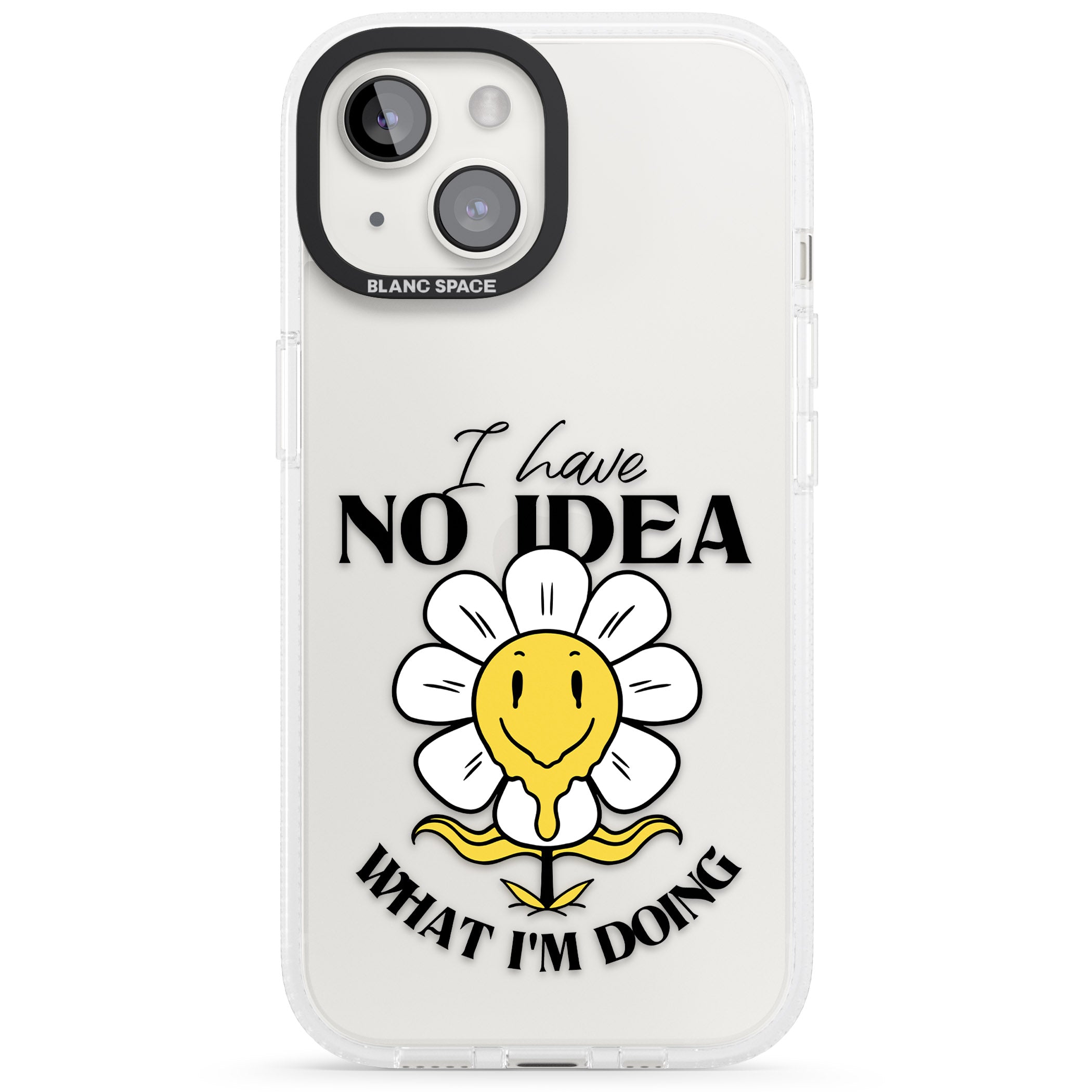 No Idea iPhone 15 / 14 / 13 Clear Case Impact Air - Blanc Space