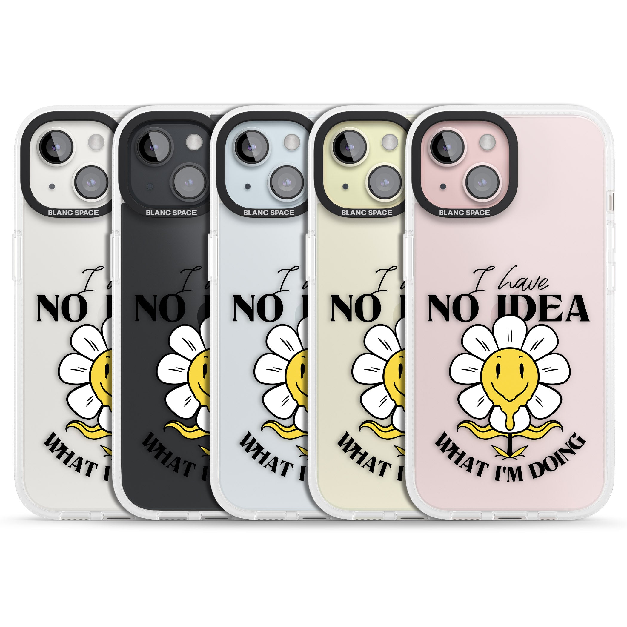 No Idea iPhone 15 / 14 / 13 Clear Case Impact Air - Blanc Space