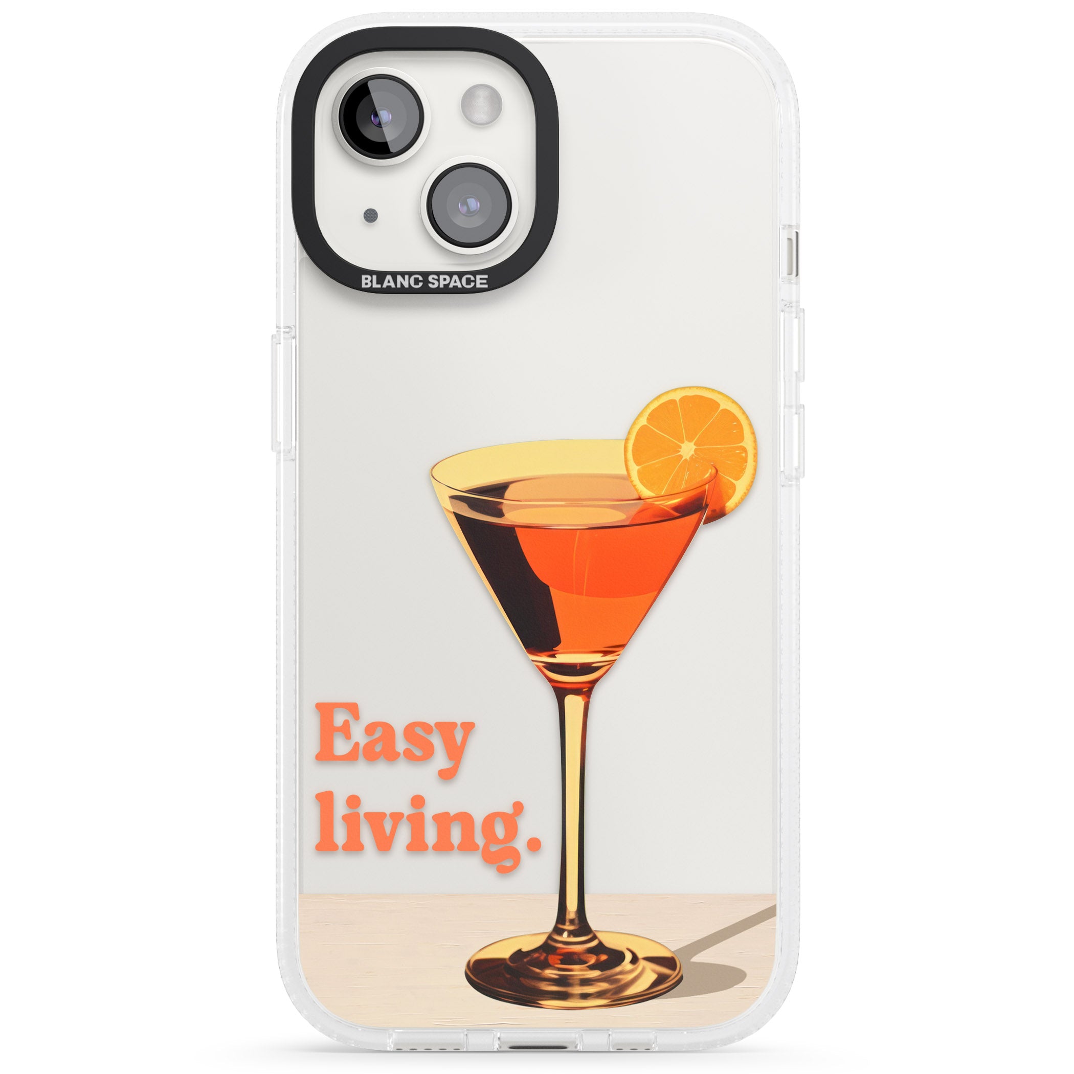 Easy Living iPhone 15 / 14 / 13 Clear Case Impact Air - Blanc Space