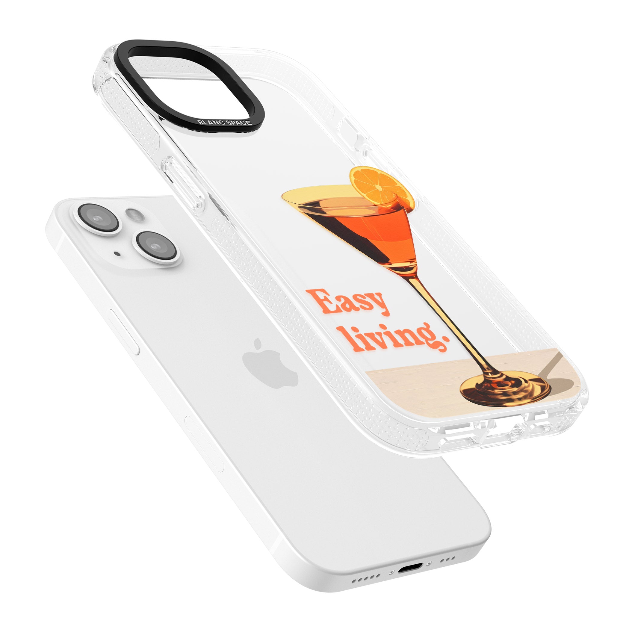 Easy Living iPhone 15 / 14 / 13 Clear Case Impact Air - Blanc Space