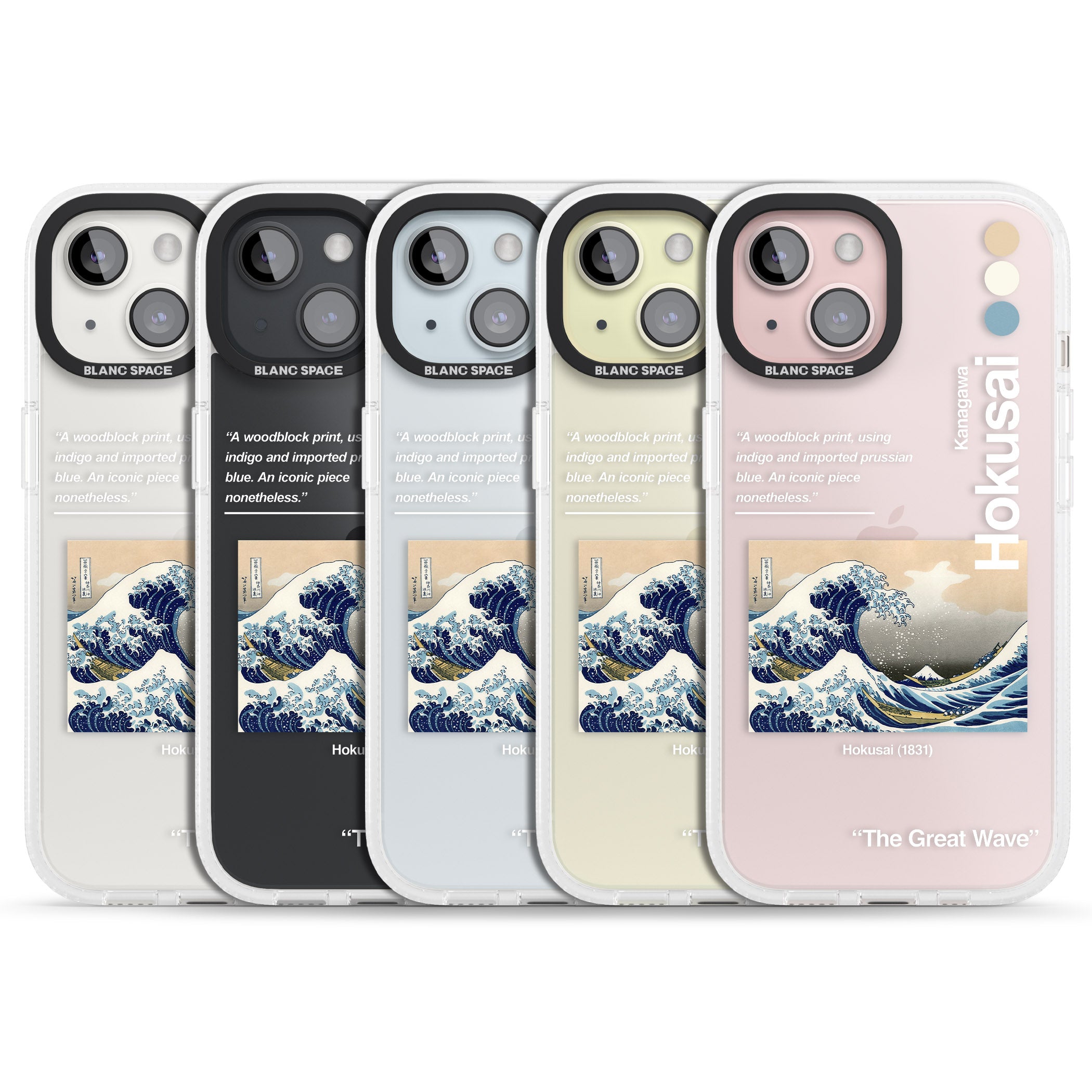 The Great Wave iPhone 15 / 14 / 13 Clear Case Impact Air - Blanc Space