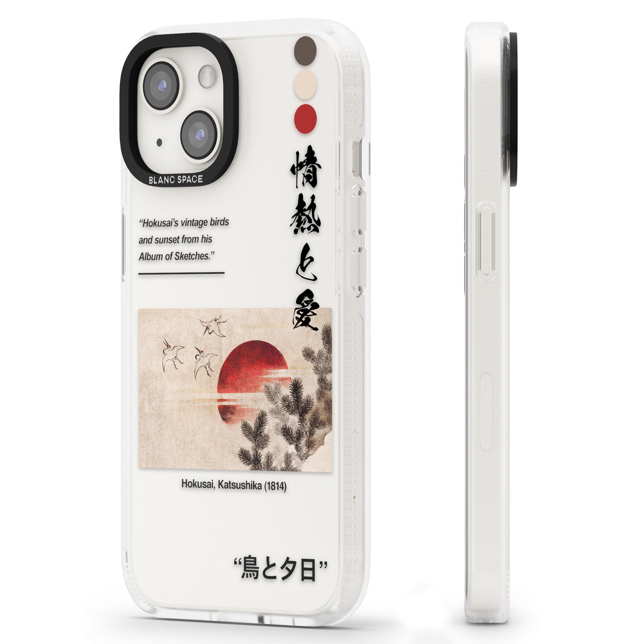 Birds and Sunset iPhone 15 / 14 / 13 Clear Case Impact Air - Blanc Space