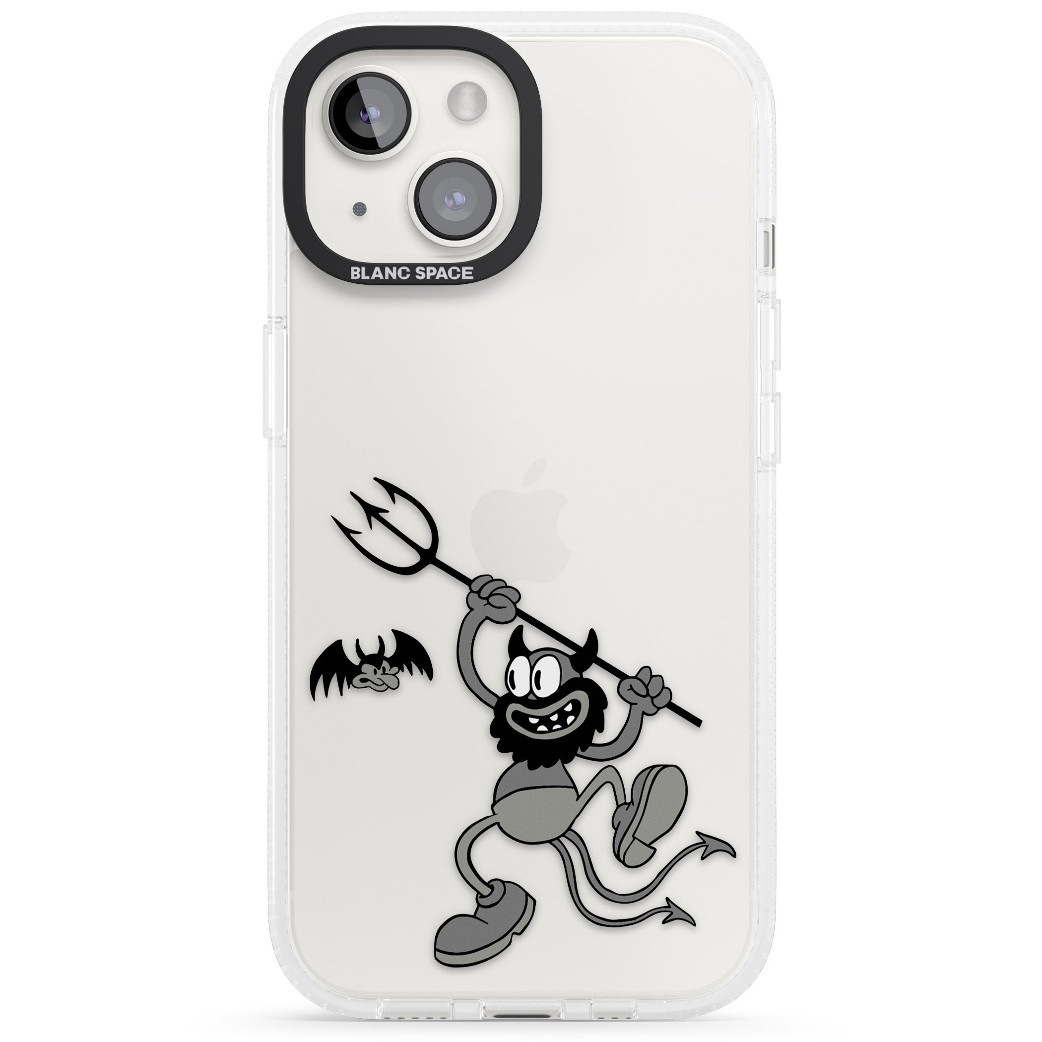 Dancing Devil iPhone 15 / 14 / 13 Clear Case Impact Air - Blanc Space