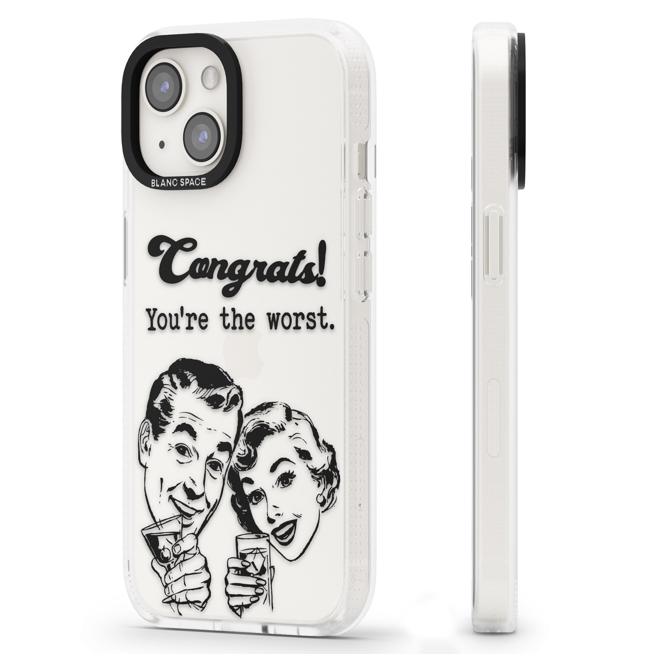 Congrats! You're the worst iPhone 15 / 14 / 13 Clear Case Impact Air - Blanc Space