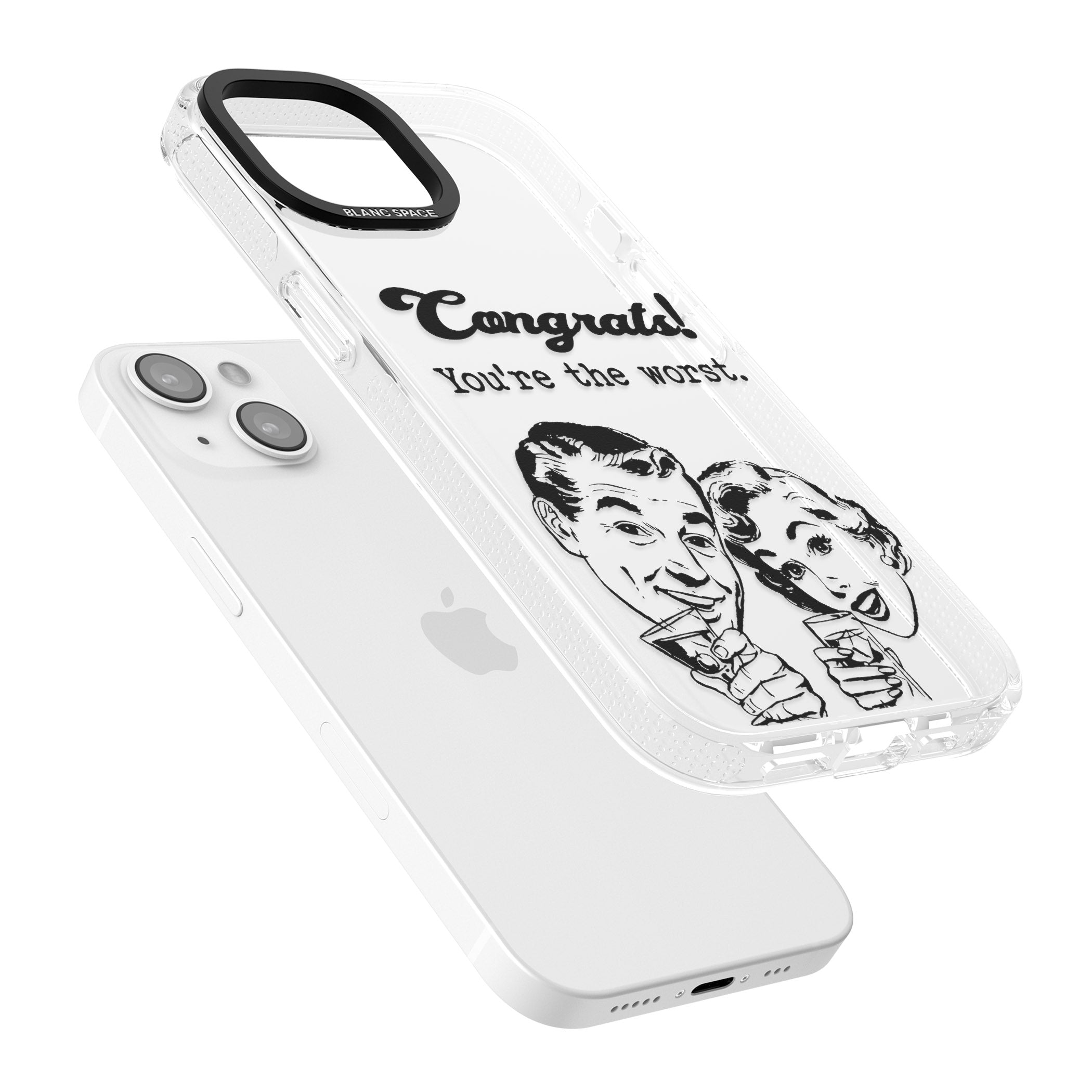 Congrats! You're the worst iPhone 15 / 14 / 13 Clear Case Impact Air - Blanc Space