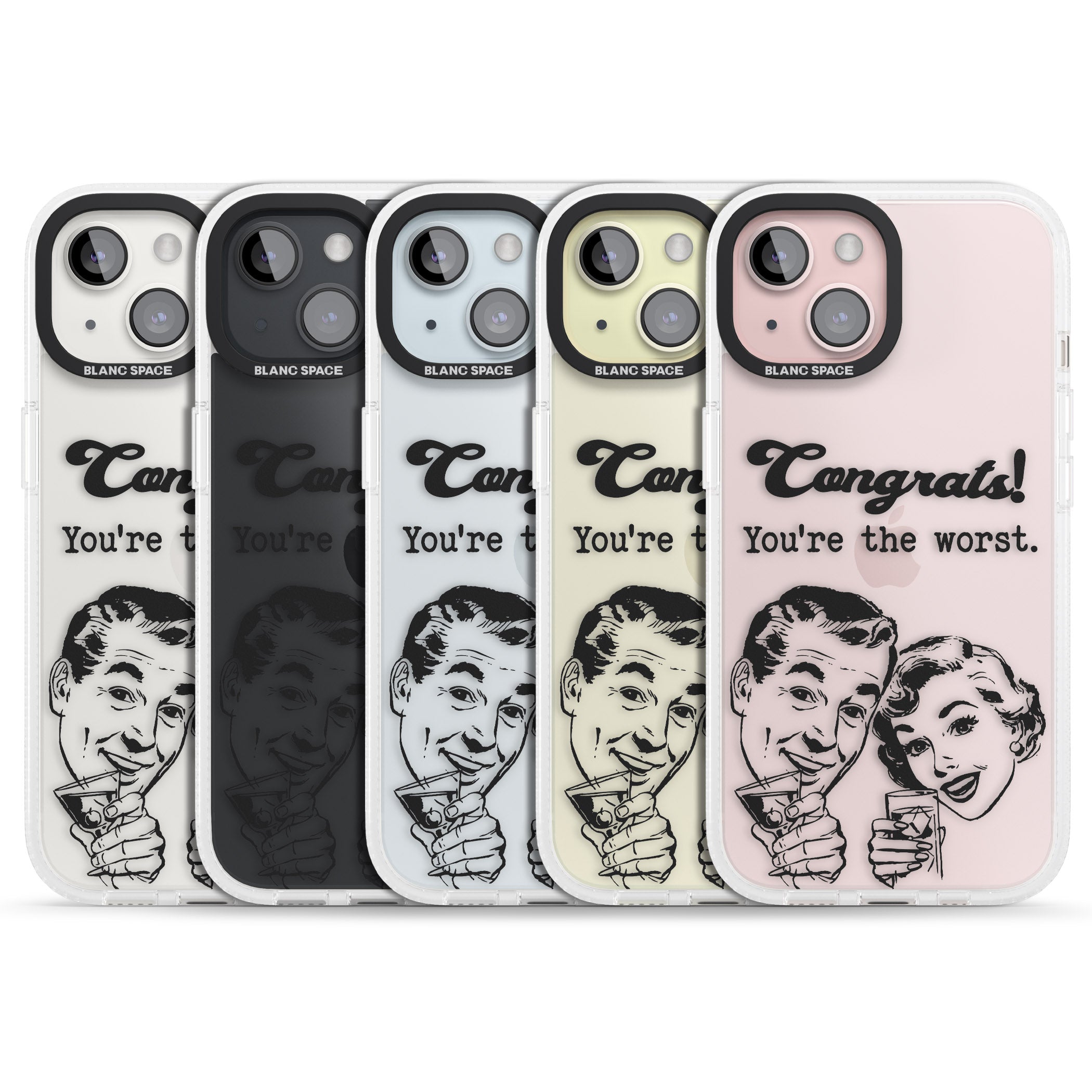 Congrats! You're the worst iPhone 15 / 14 / 13 Clear Case Impact Air - Blanc Space