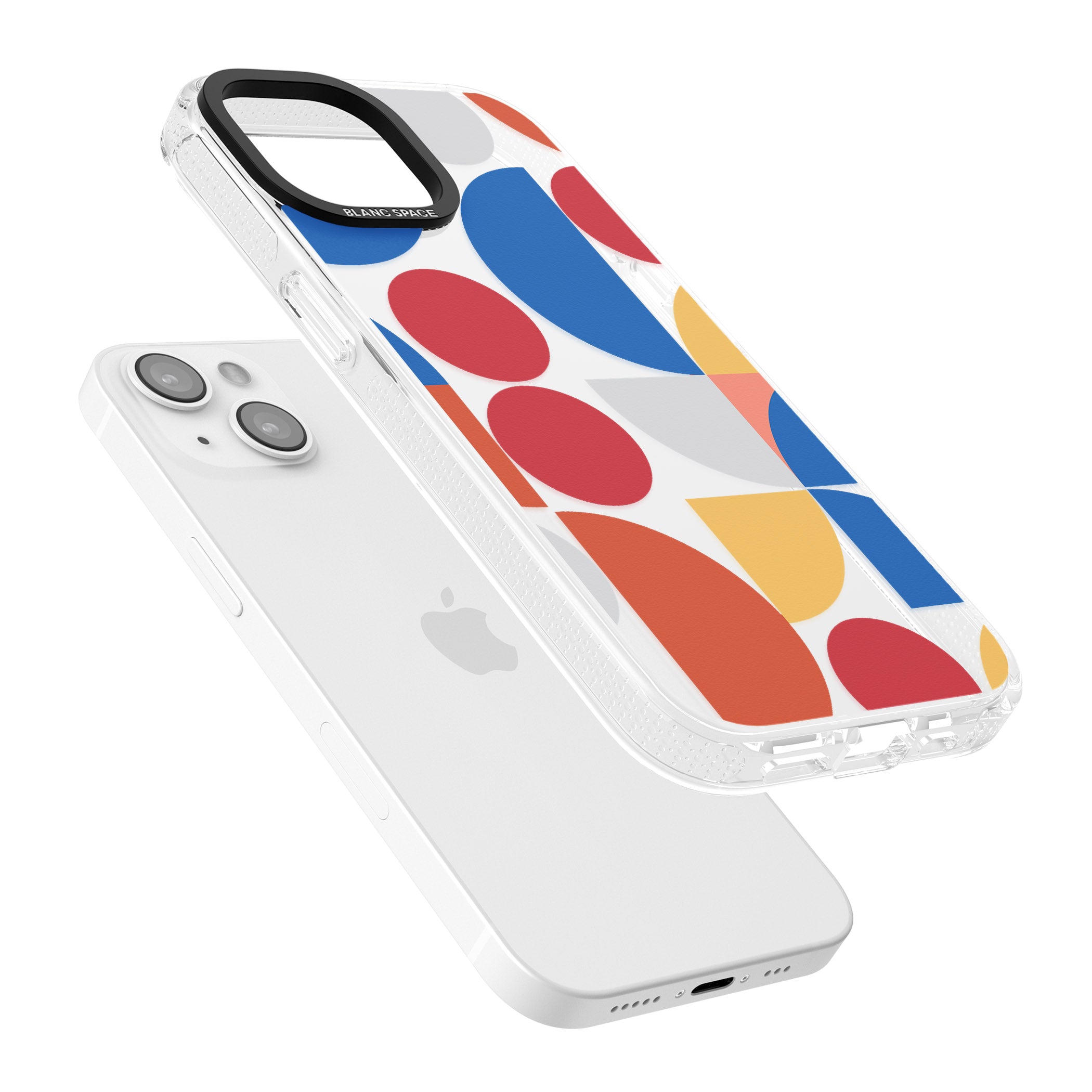 Abstract Colourful Mix iPhone 15 / 14 / 13 Clear Case Impact Air - Blanc Space