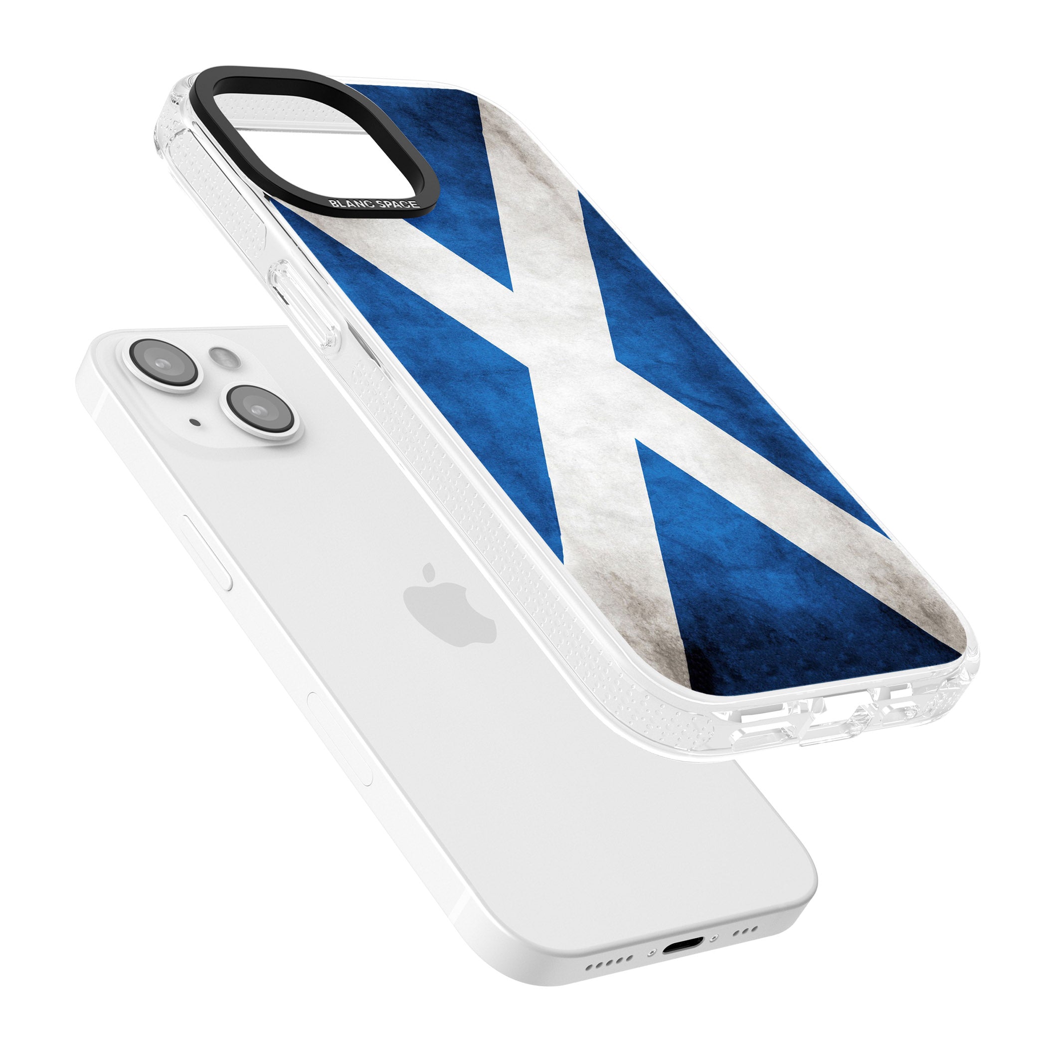 Scotland Saltire Flag iPhone 15 / 14 / 13 Clear Case Impact Air - Blanc Space