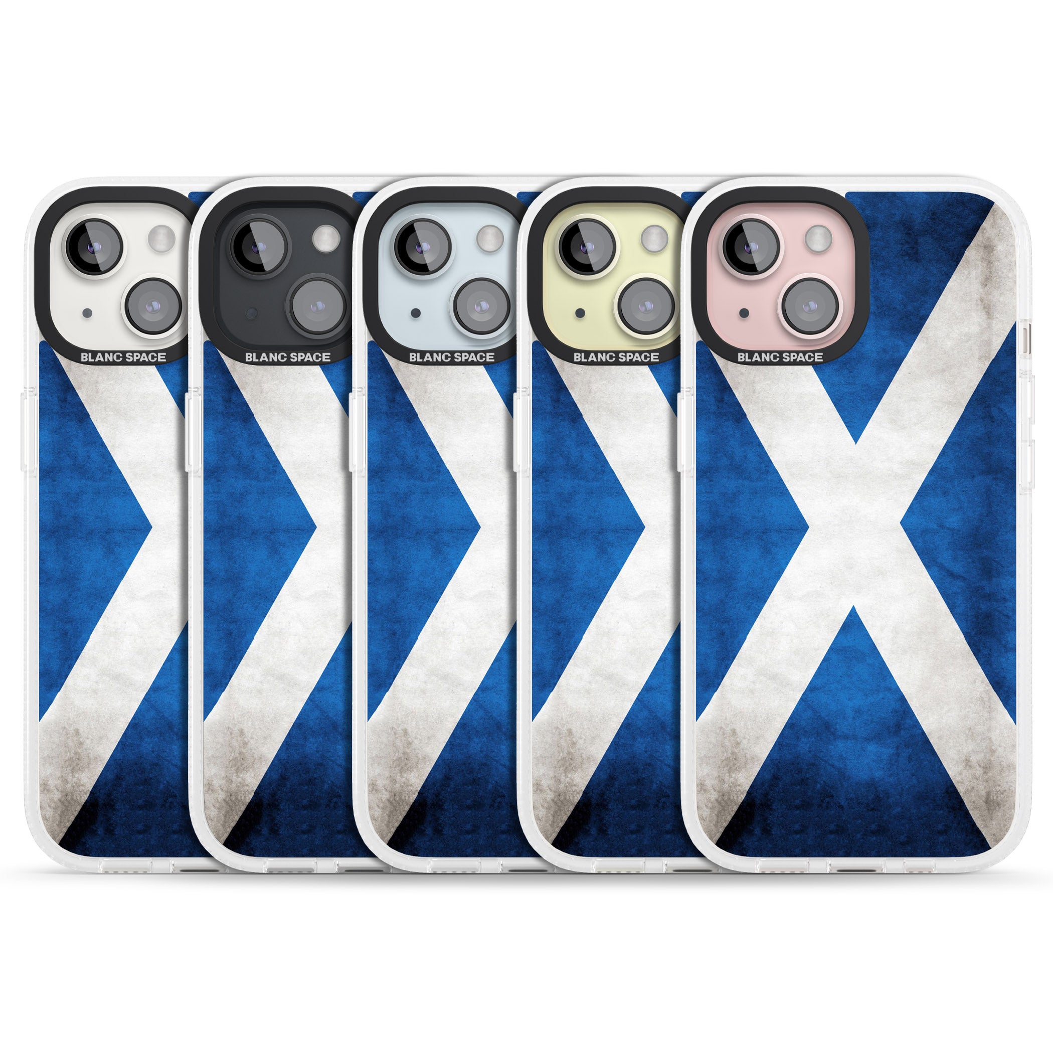 Scotland Saltire Flag iPhone 15 / 14 / 13 Clear Case Impact Air - Blanc Space