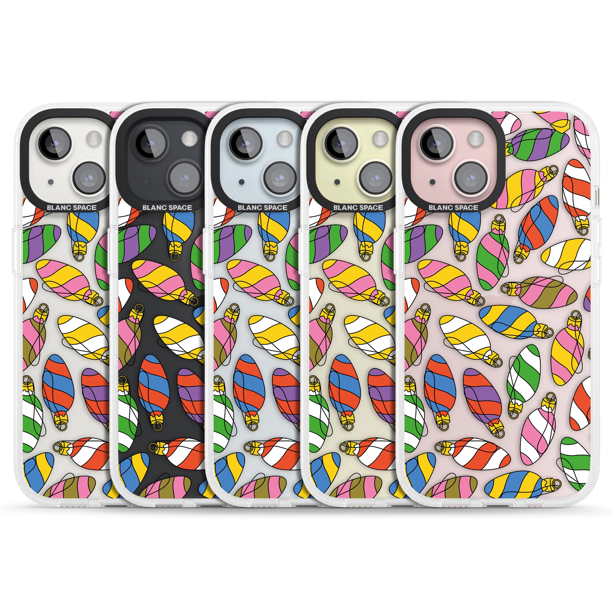 Colourful Holiday Ornaments iPhone 15 / 14 / 13 Clear Case Impact Air - Blanc Space