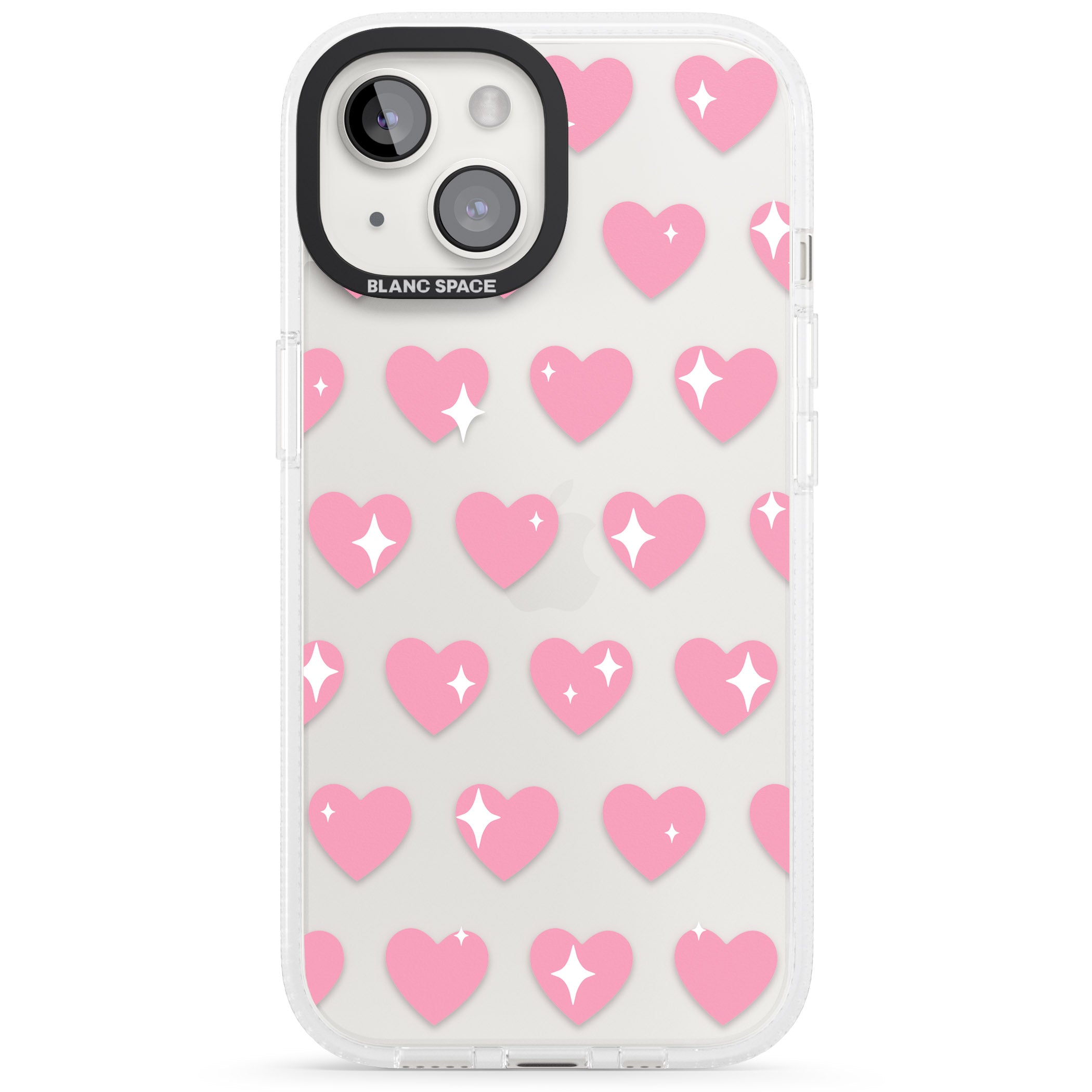 Sweet Hearts iPhone 15 / 14 / 13 Clear Case Impact Air - Blanc Space