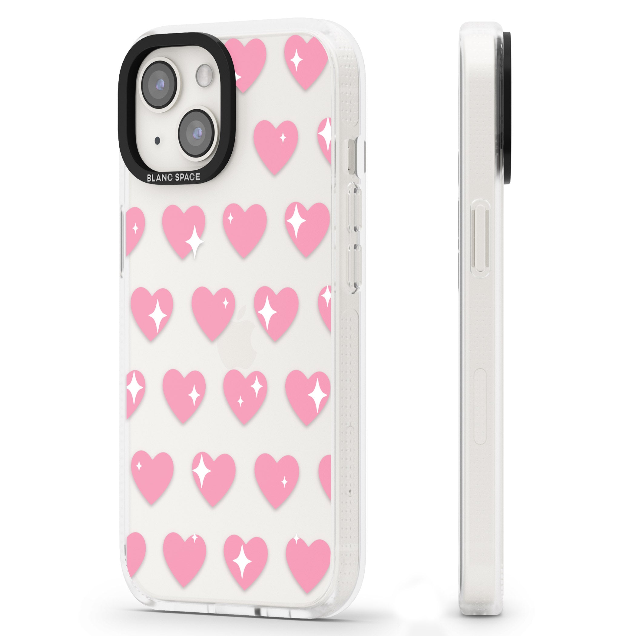 Sweet Hearts iPhone 15 / 14 / 13 Clear Case Impact Air - Blanc Space