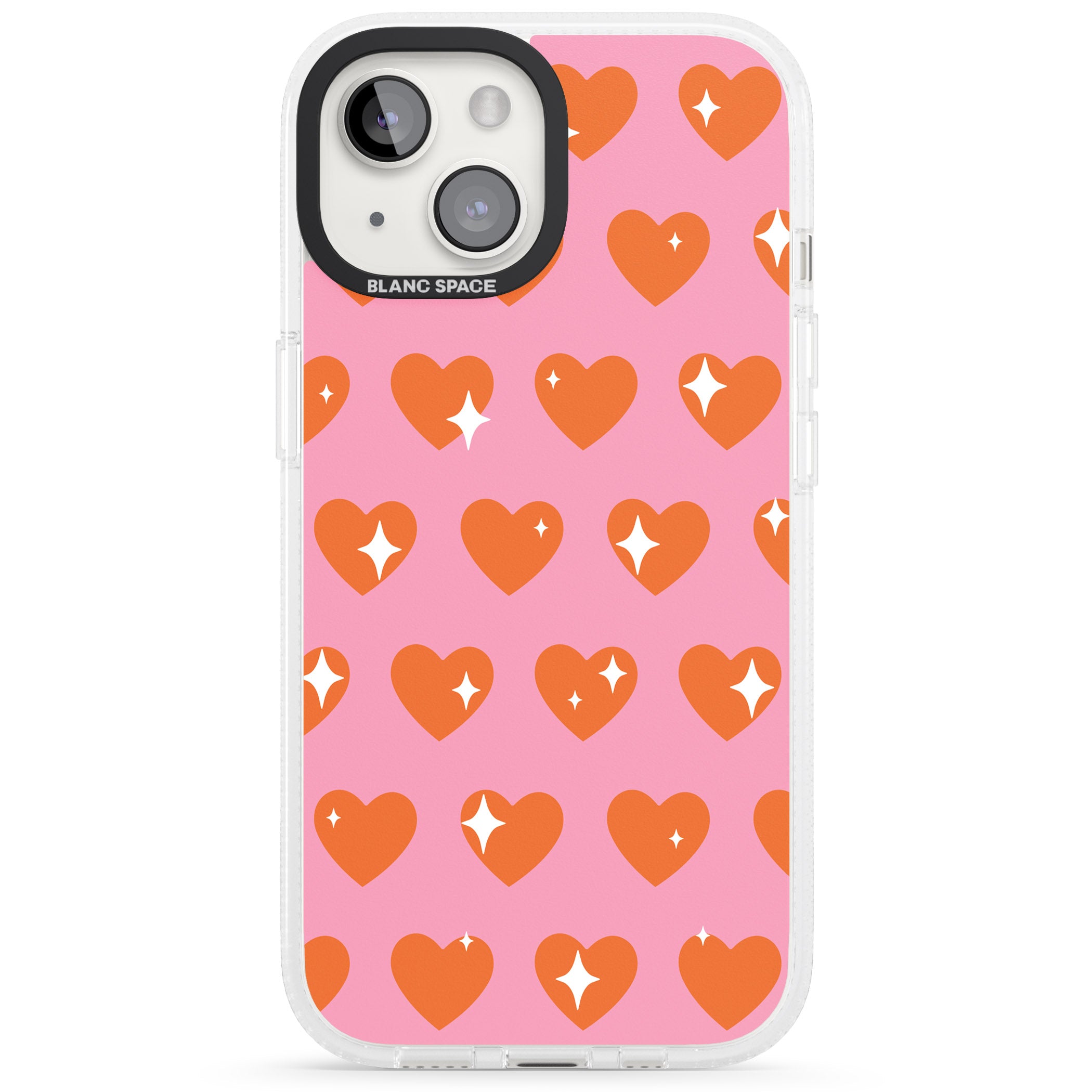 Sweet Hearts (Sunset) iPhone 15 / 14 / 13 Clear Case Impact Air - Blanc Space