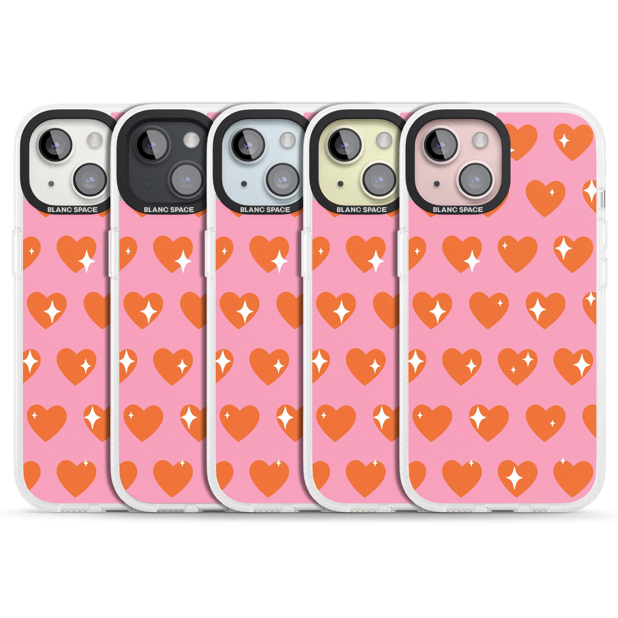 Sweet Hearts (Sunset) iPhone 15 / 14 / 13 Clear Case Impact Air - Blanc Space