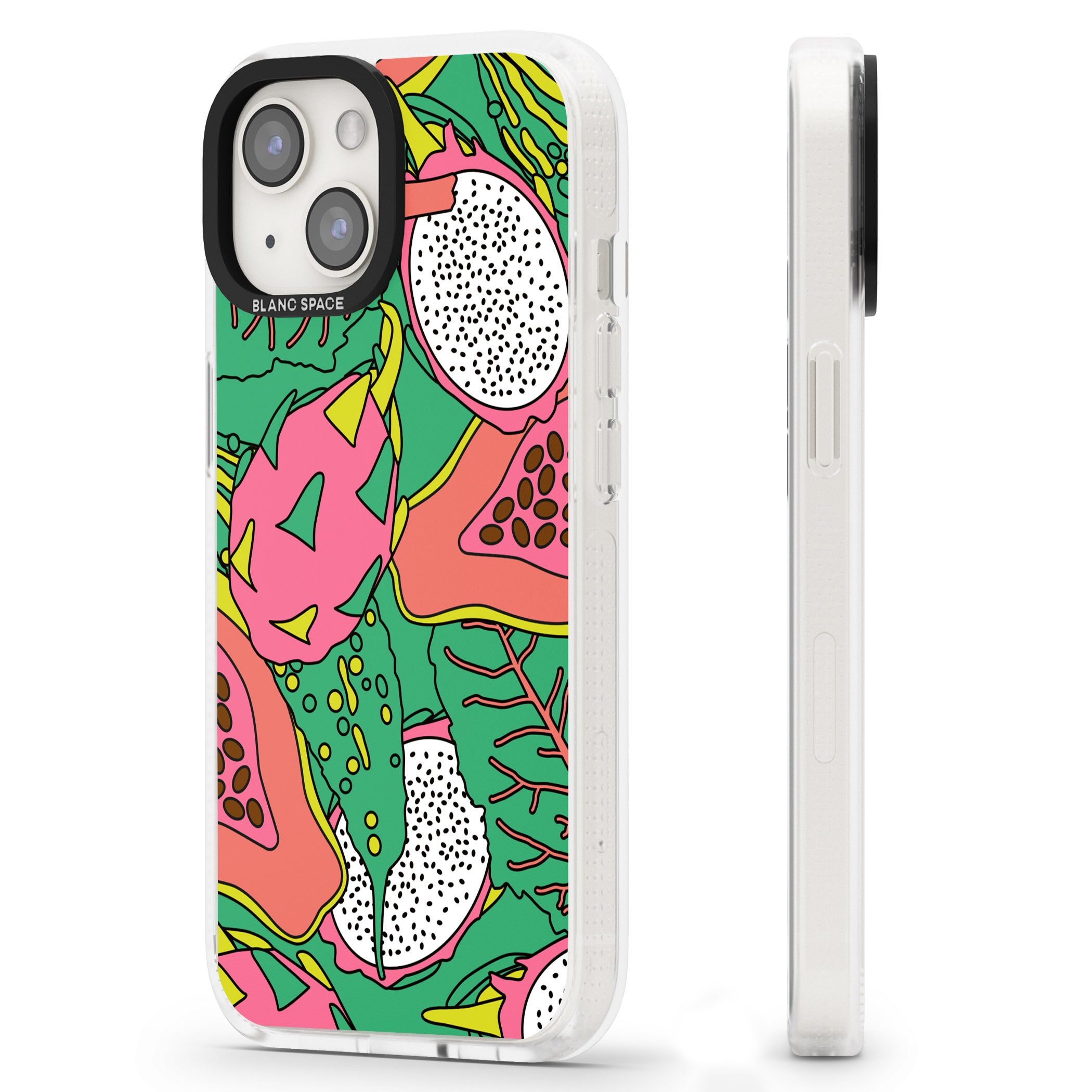 Psychedelic Salad iPhone 15 / 14 / 13 Clear Case Impact Air - Blanc Space