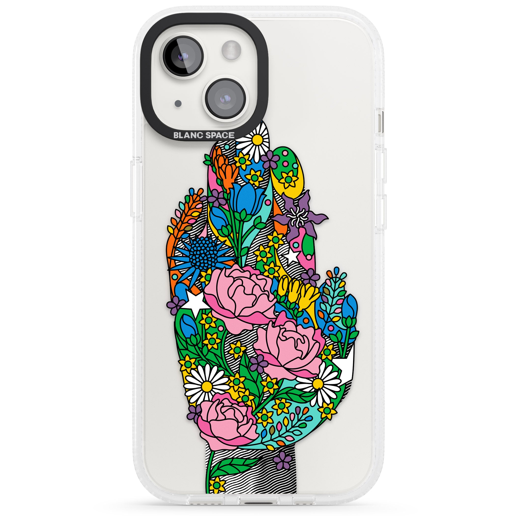 Garden Touch iPhone 15 / 14 / 13 Clear Case Impact Air - Blanc Space