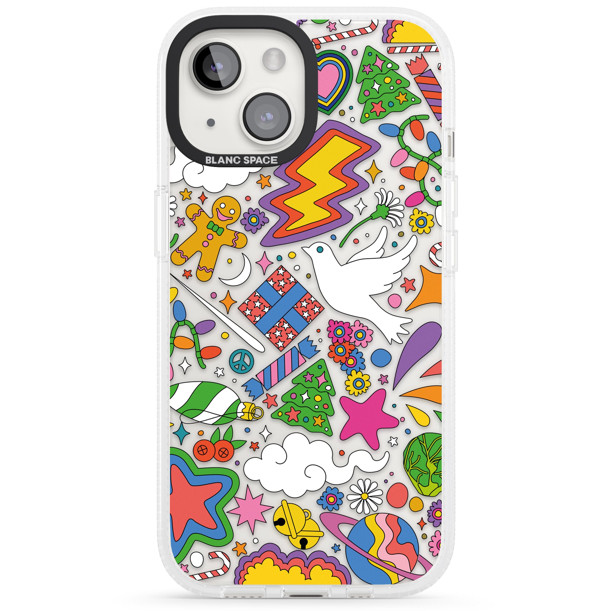 Whimsical Wonderland iPhone 15 / 14 / 13 Clear Case Impact Air - Blanc Space