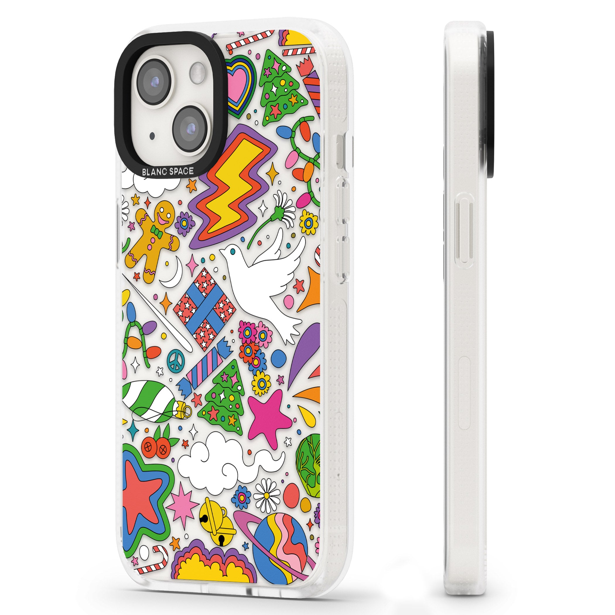 Whimsical Wonderland iPhone 15 / 14 / 13 Clear Case Impact Air - Blanc Space