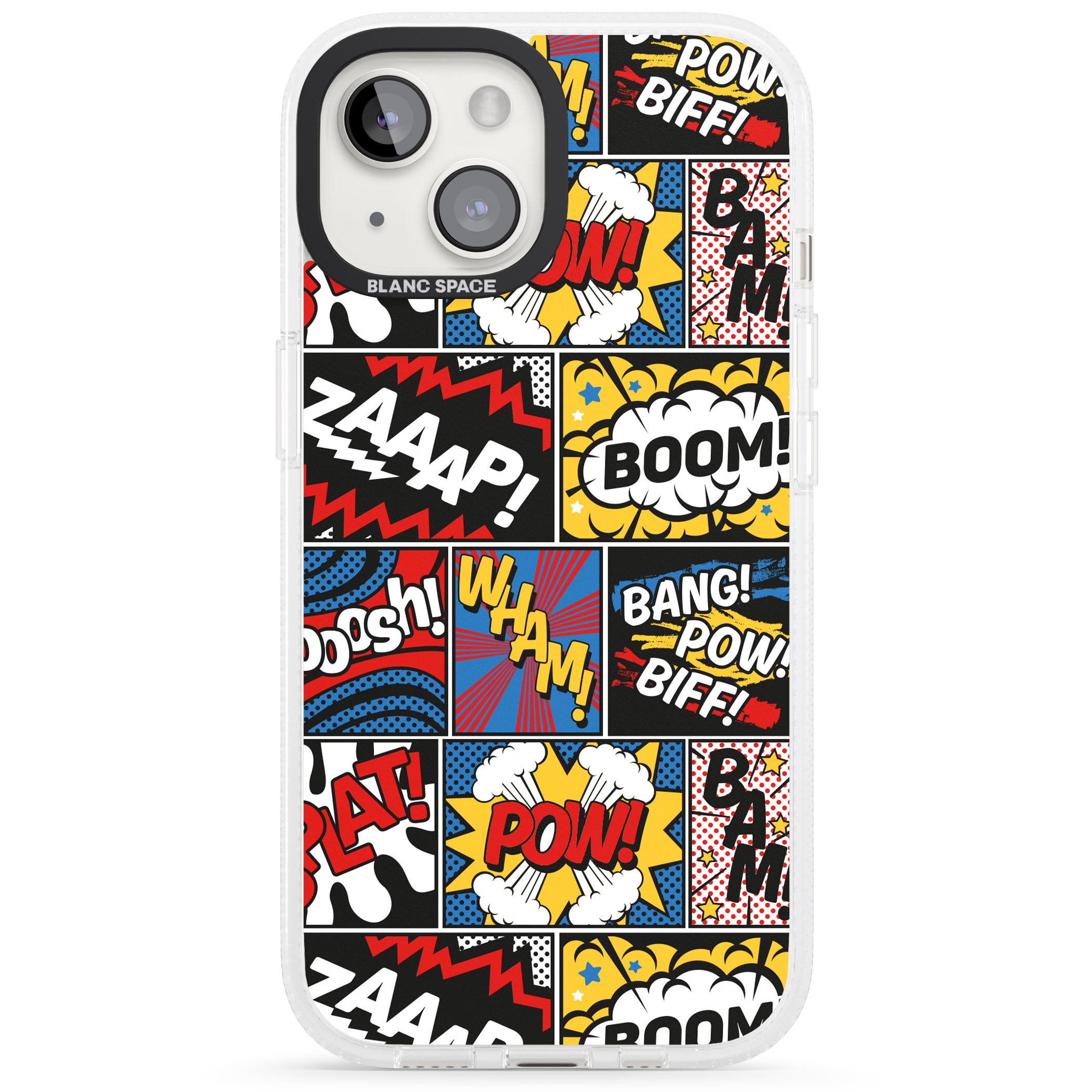 Onomatopoeia iPhone 15 / 14 / 13 Clear Case Impact Air - Blanc Space