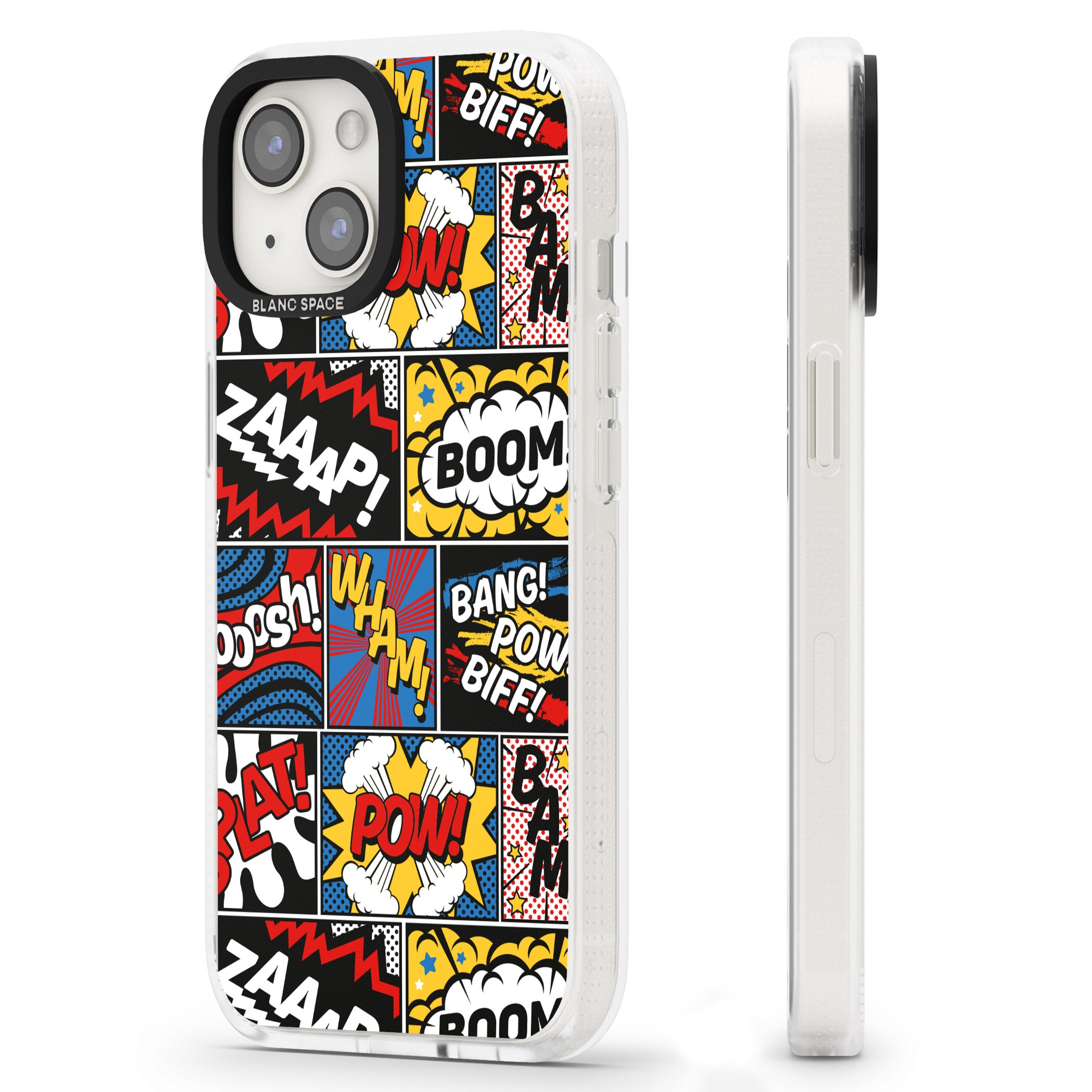 Onomatopoeia iPhone 15 / 14 / 13 Clear Case Impact Air - Blanc Space