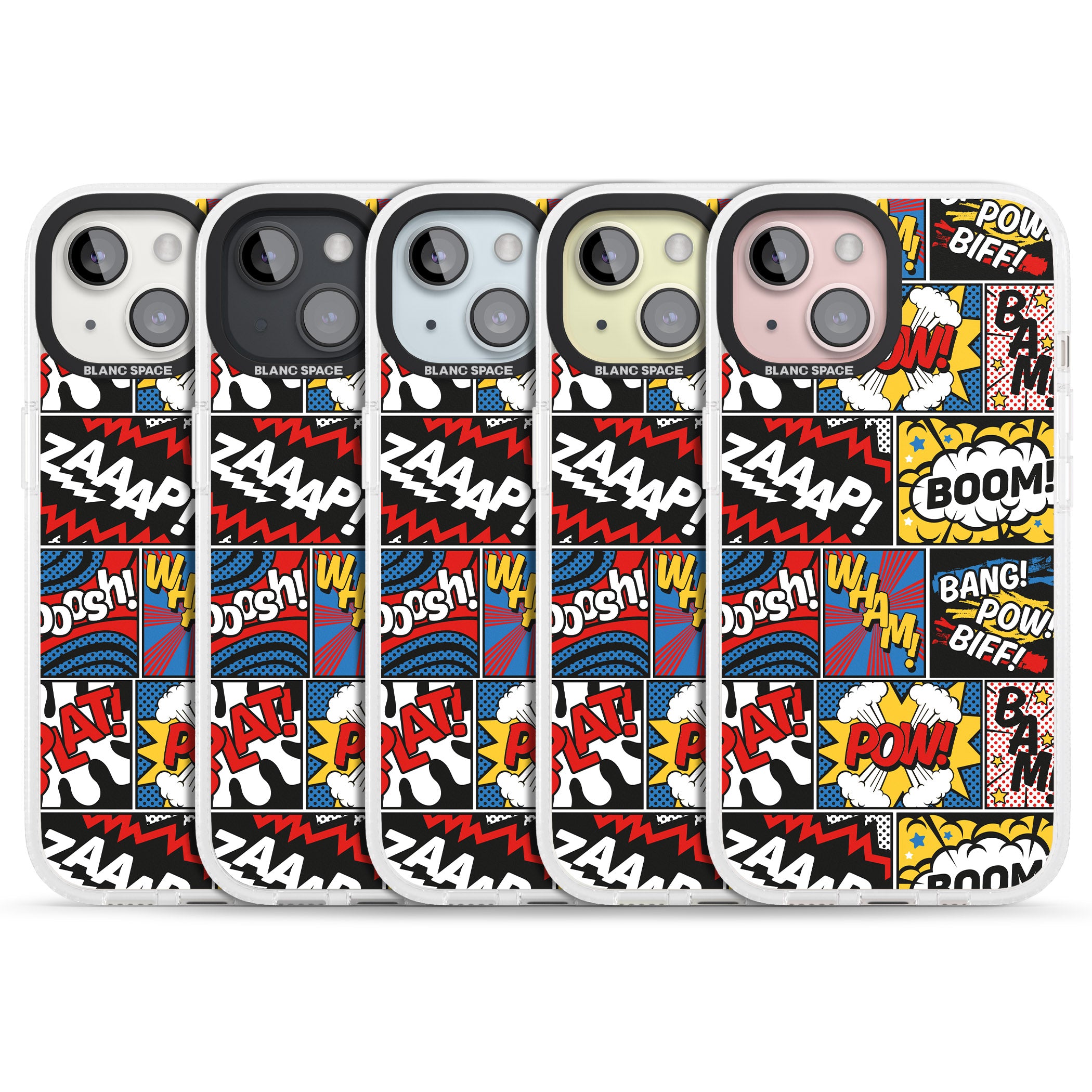 Onomatopoeia iPhone 15 / 14 / 13 Clear Case Impact Air - Blanc Space