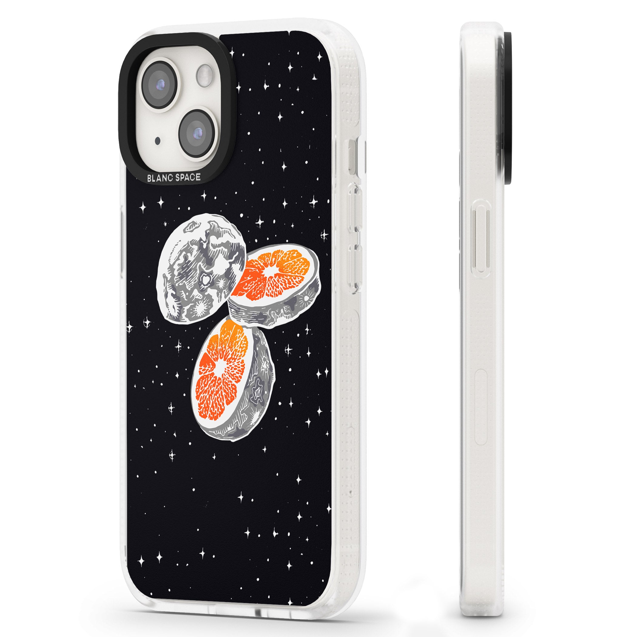 Blood Orange Moon iPhone 15 / 14 / 13 Clear Case Impact Air - Blanc Space