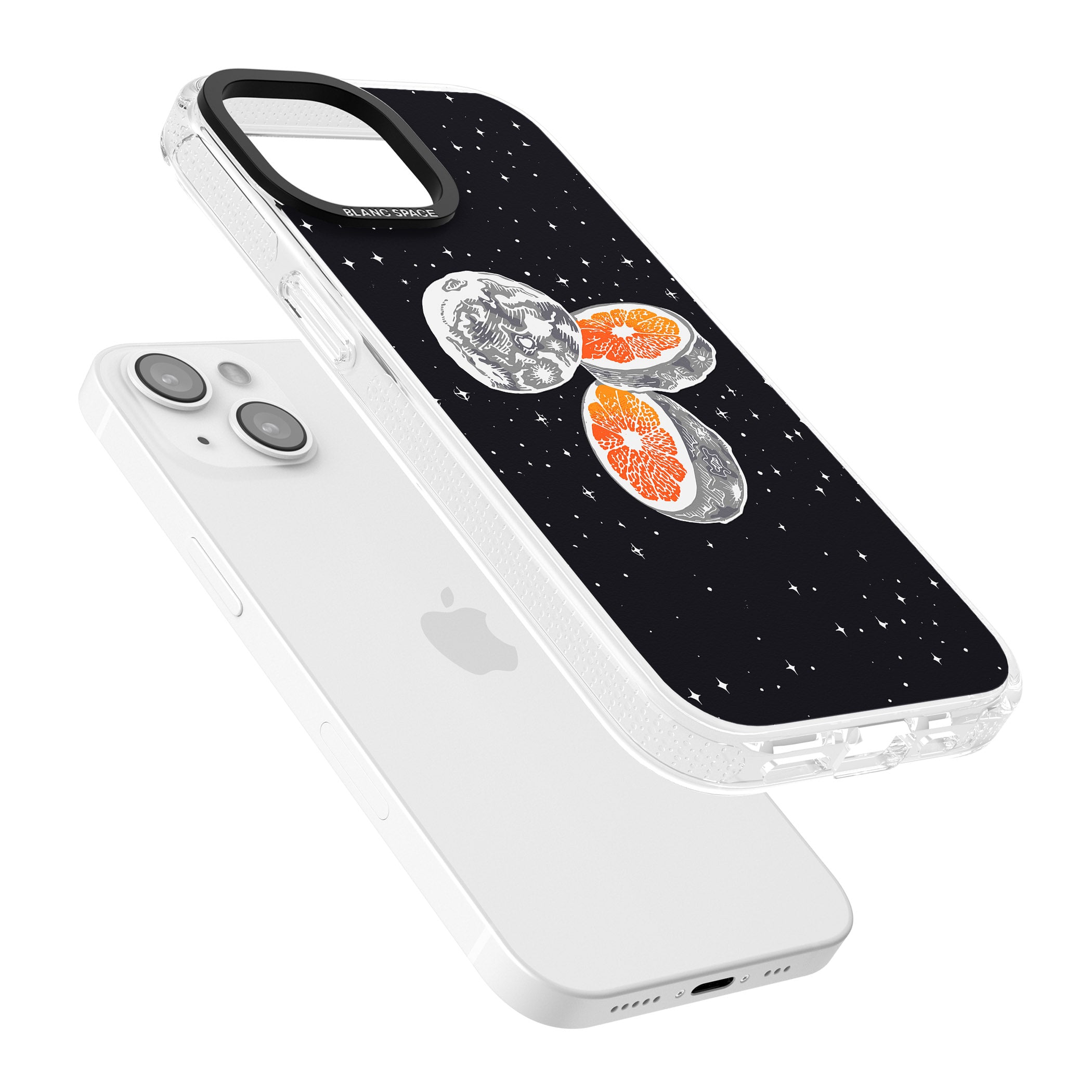 Blood Orange Moon iPhone 15 / 14 / 13 Clear Case Impact Air - Blanc Space