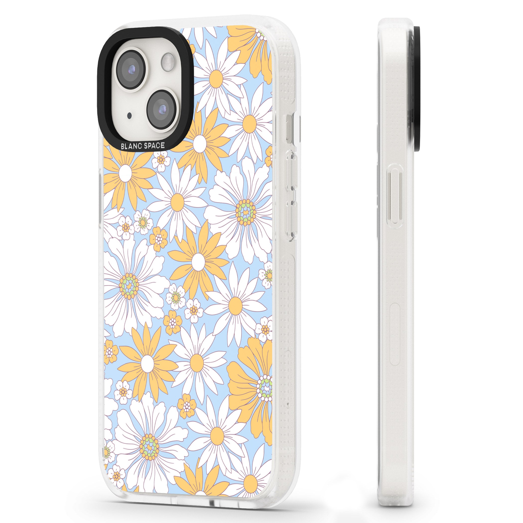 Summers Day Flower Mix iPhone 15 / 14 / 13 Clear Case Impact Air - Blanc Space