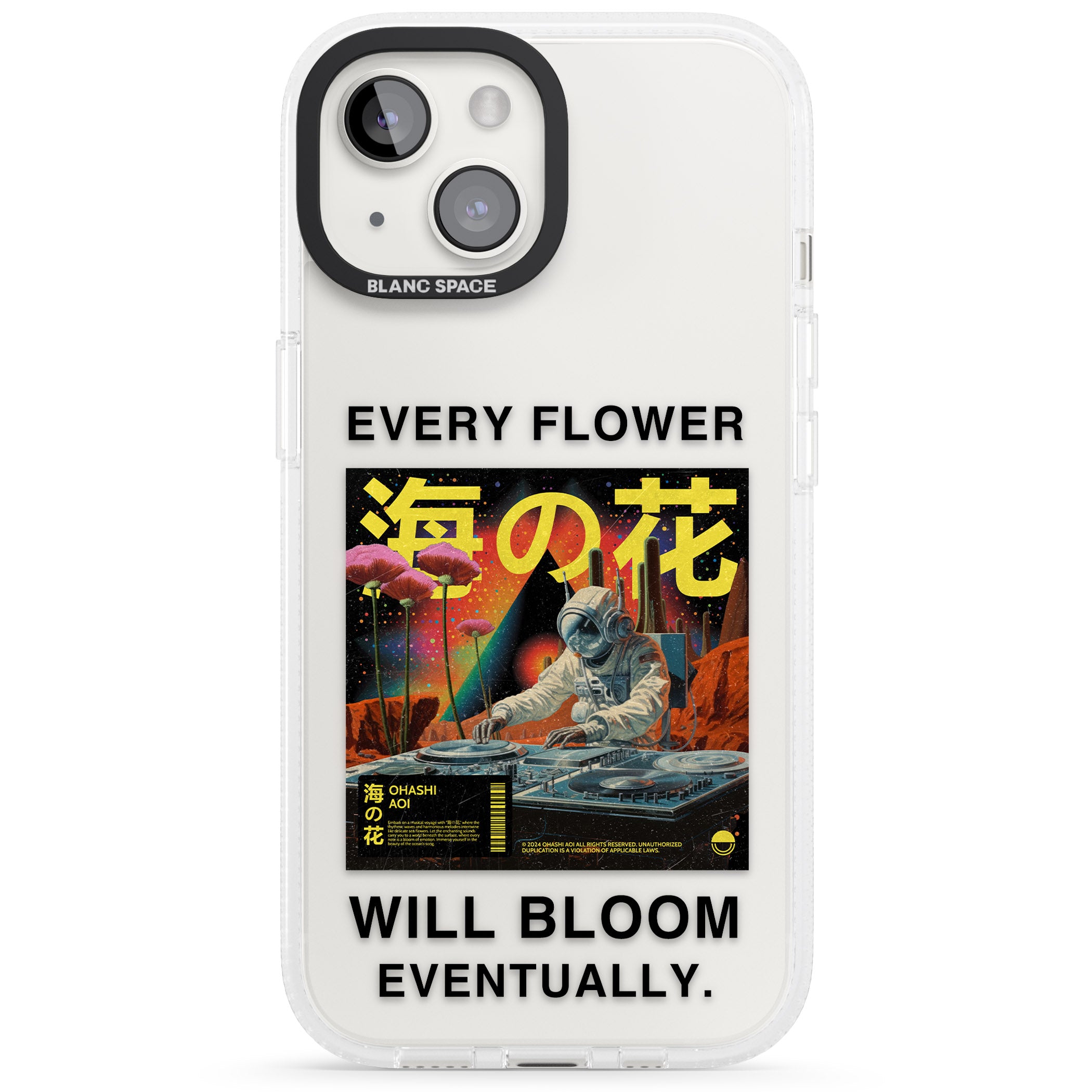 Every Flower Will Bloom Eventually iPhone 15 / 14 / 13 Clear Case Impact Air - Blanc Space