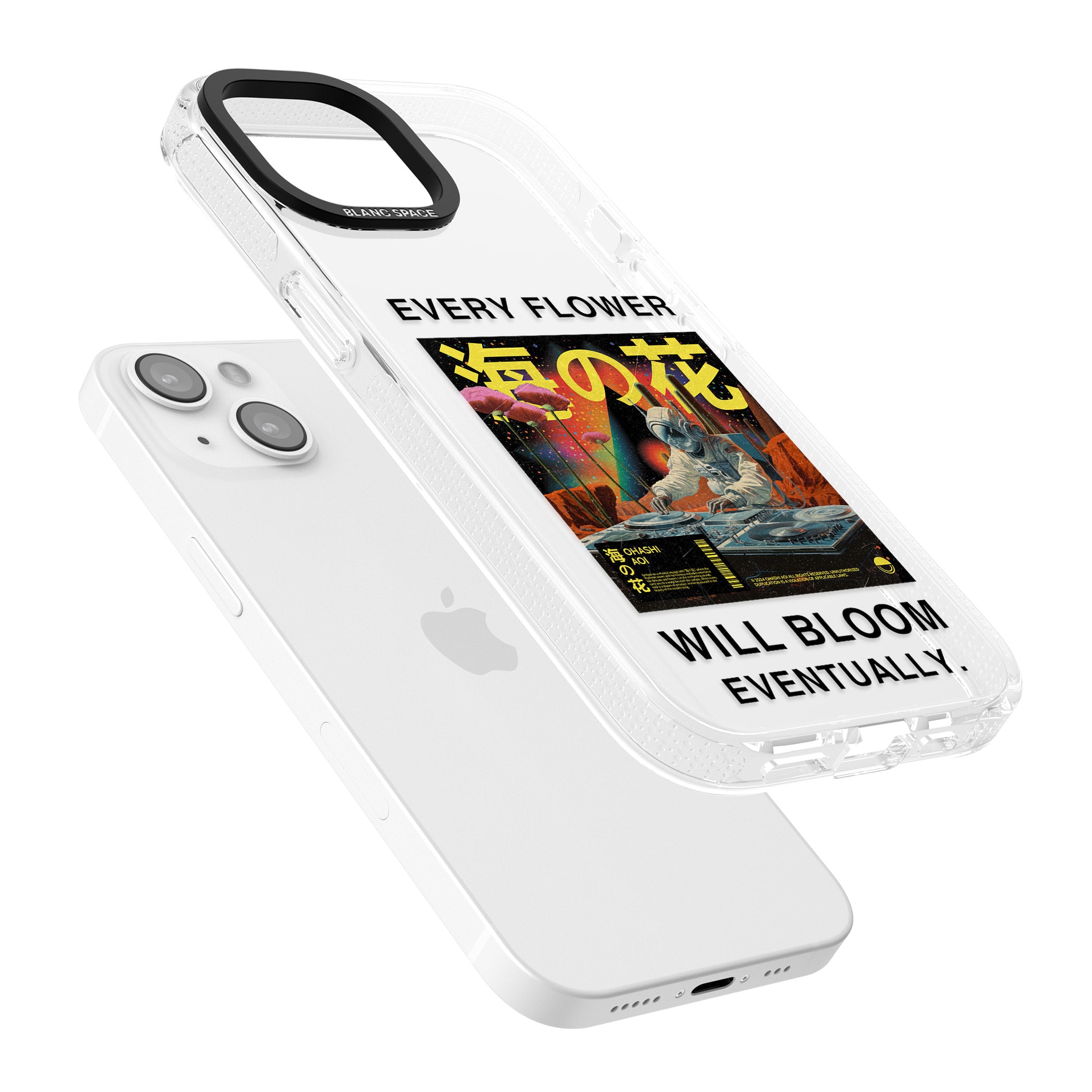 Every Flower Will Bloom Eventually iPhone 15 / 14 / 13 Clear Case Impact Air - Blanc Space