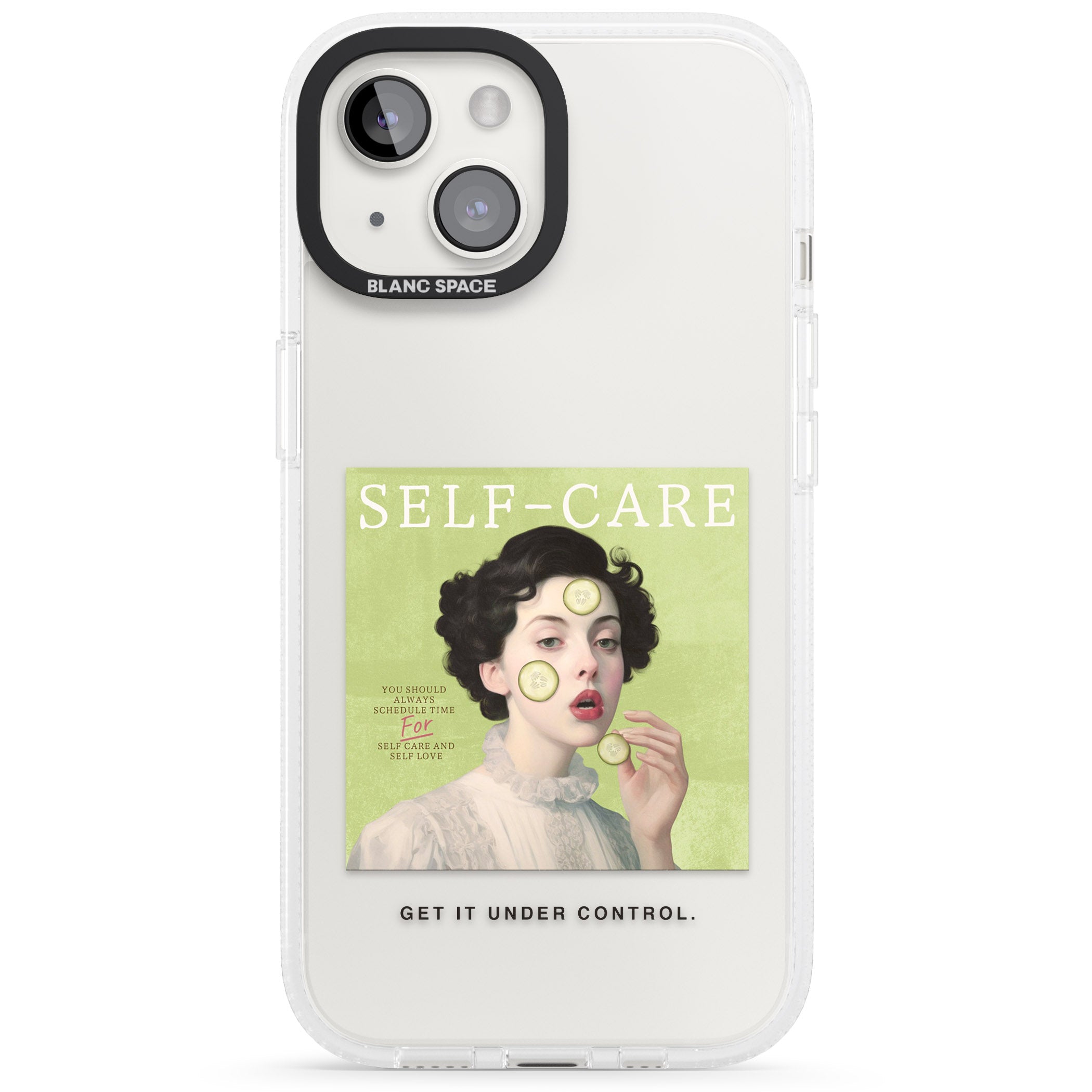 Self-Care iPhone 15 / 14 / 13 Clear Case Impact Air - Blanc Space