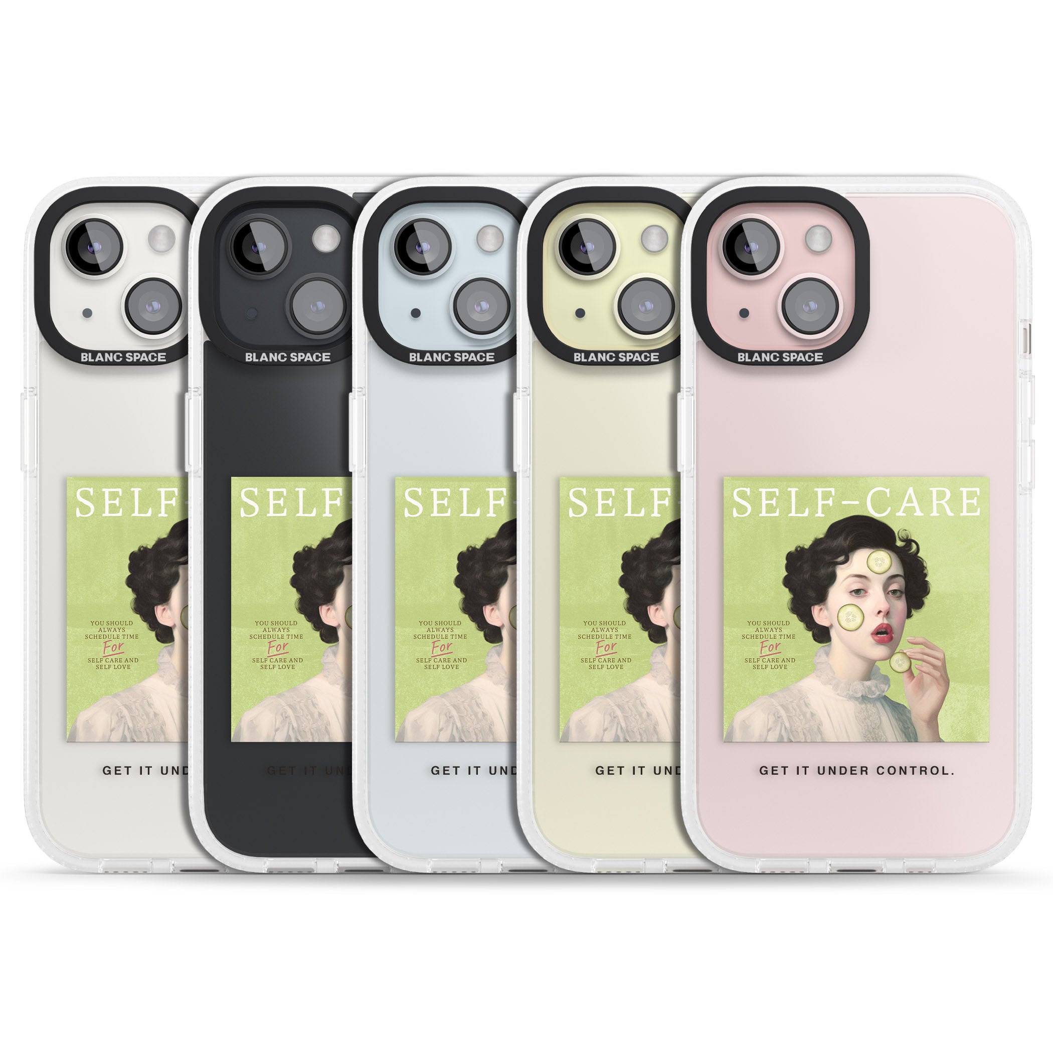 Self-Care iPhone 15 / 14 / 13 Clear Case Impact Air - Blanc Space