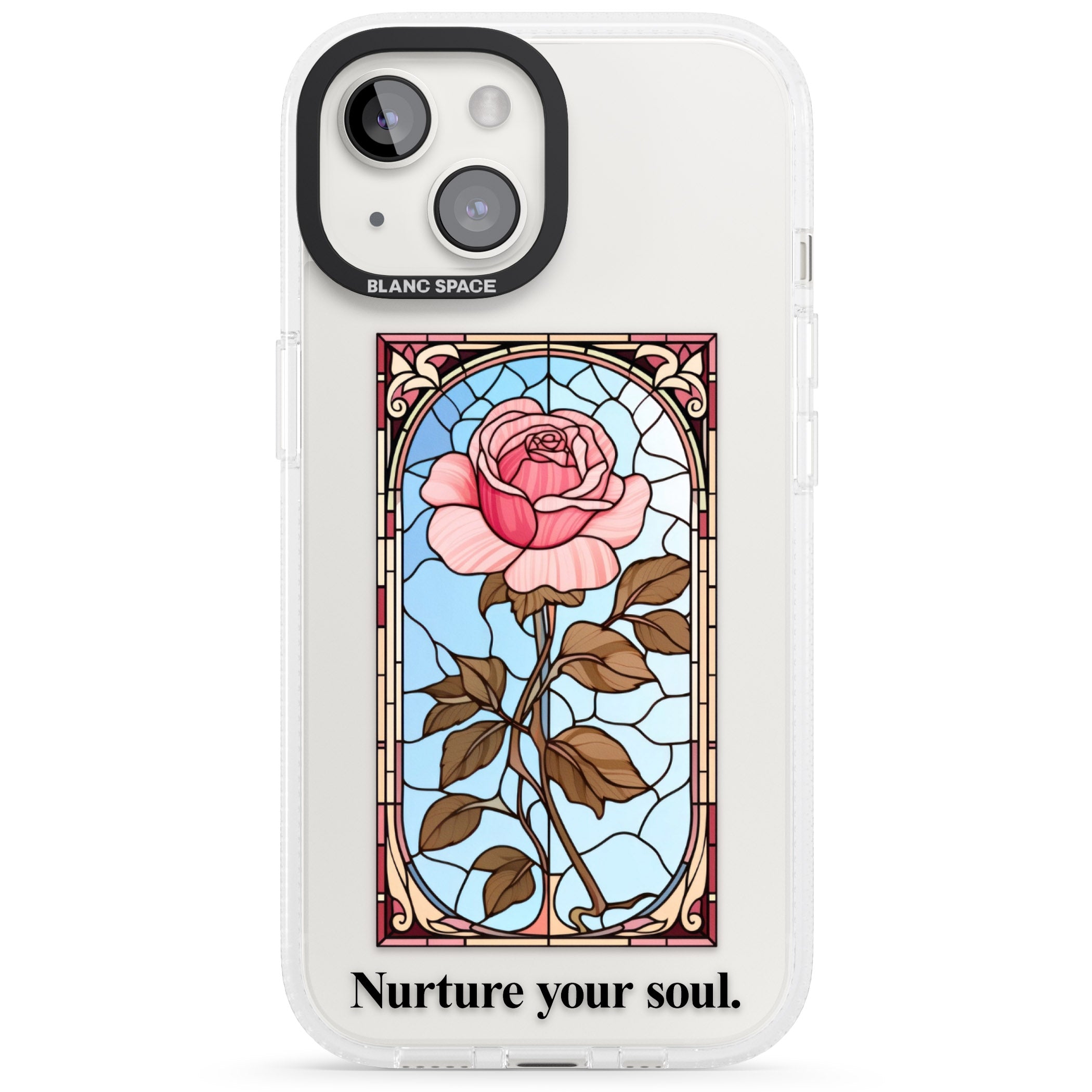 Nurture your soul iPhone 15 / 14 / 13 Clear Case Impact Air - Blanc Space