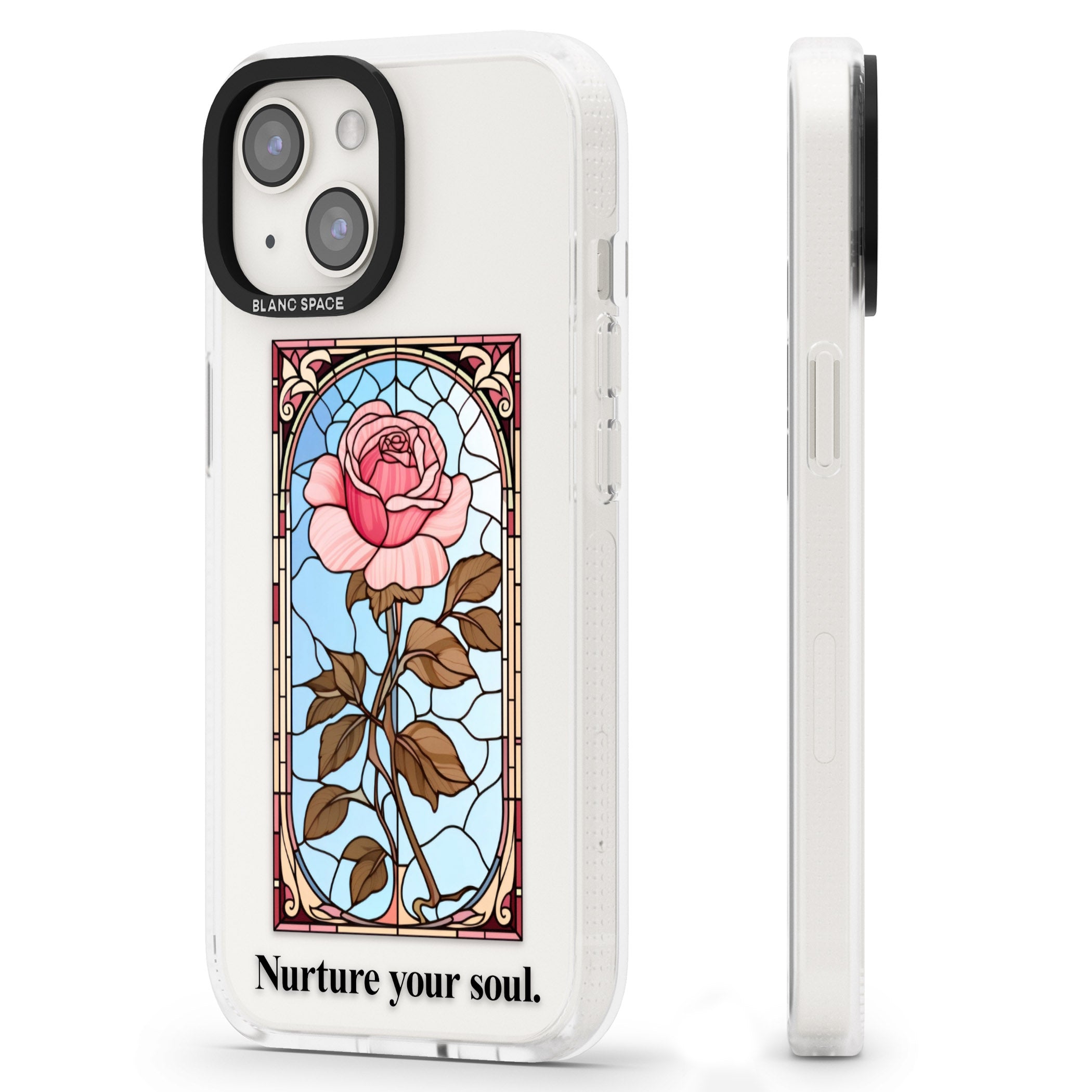 Nurture your soul iPhone 15 / 14 / 13 Clear Case Impact Air - Blanc Space