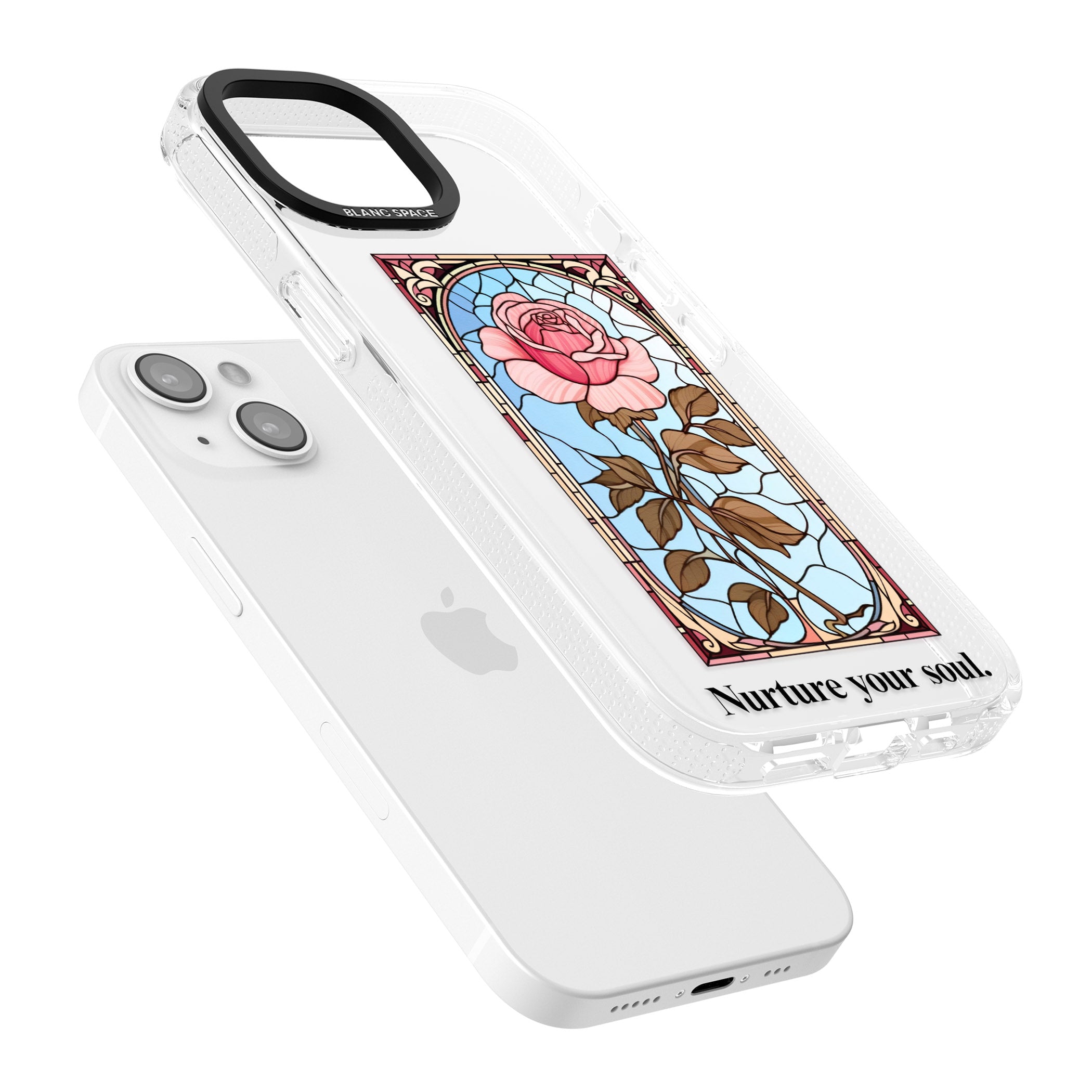 Nurture your soul iPhone 15 / 14 / 13 Clear Case Impact Air - Blanc Space