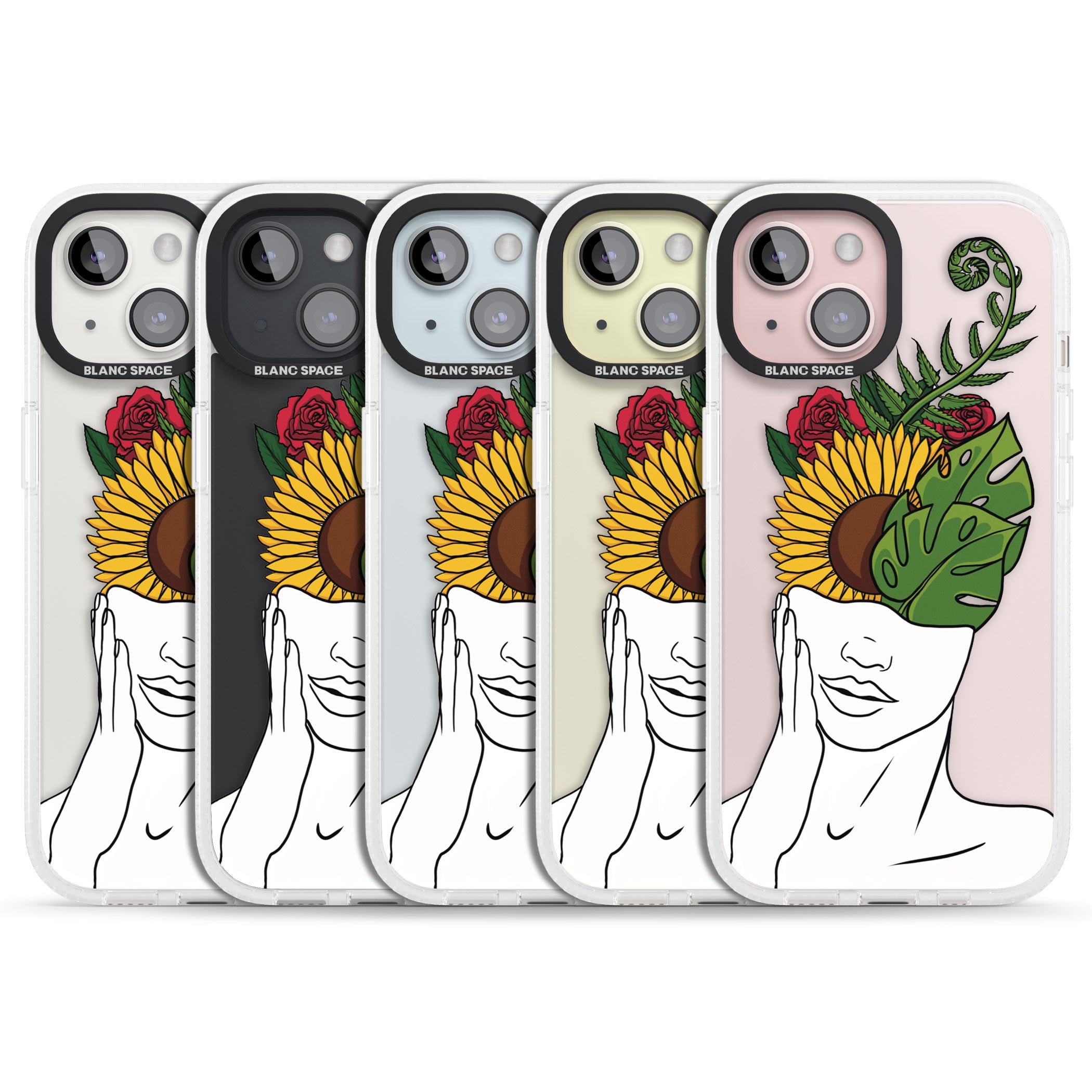 Let The Mind Flourish iPhone 15 / 14 / 13 Clear Case Impact Air - Blanc Space