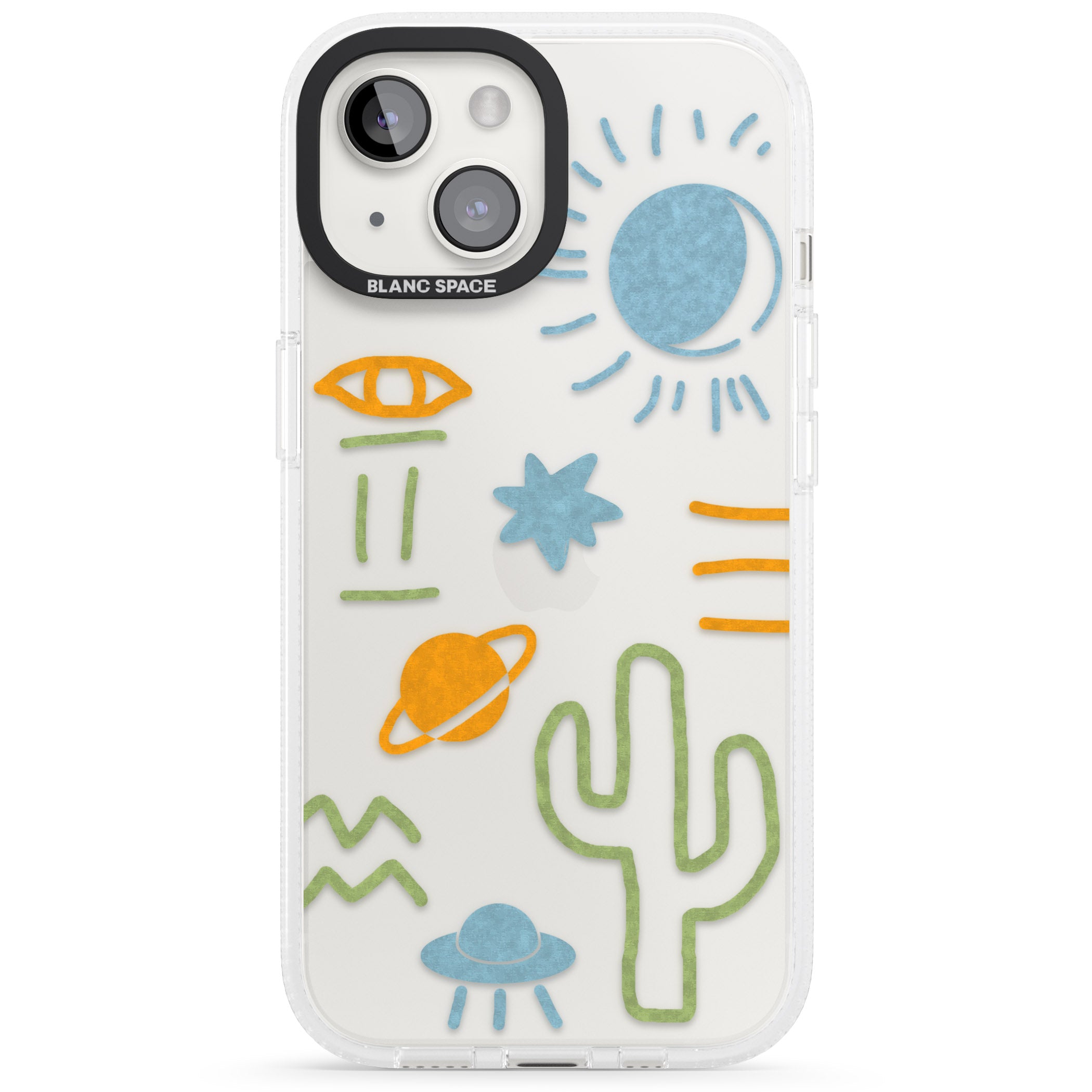 Summer Heat iPhone 15 / 14 / 13 Clear Case Impact Air - Blanc Space
