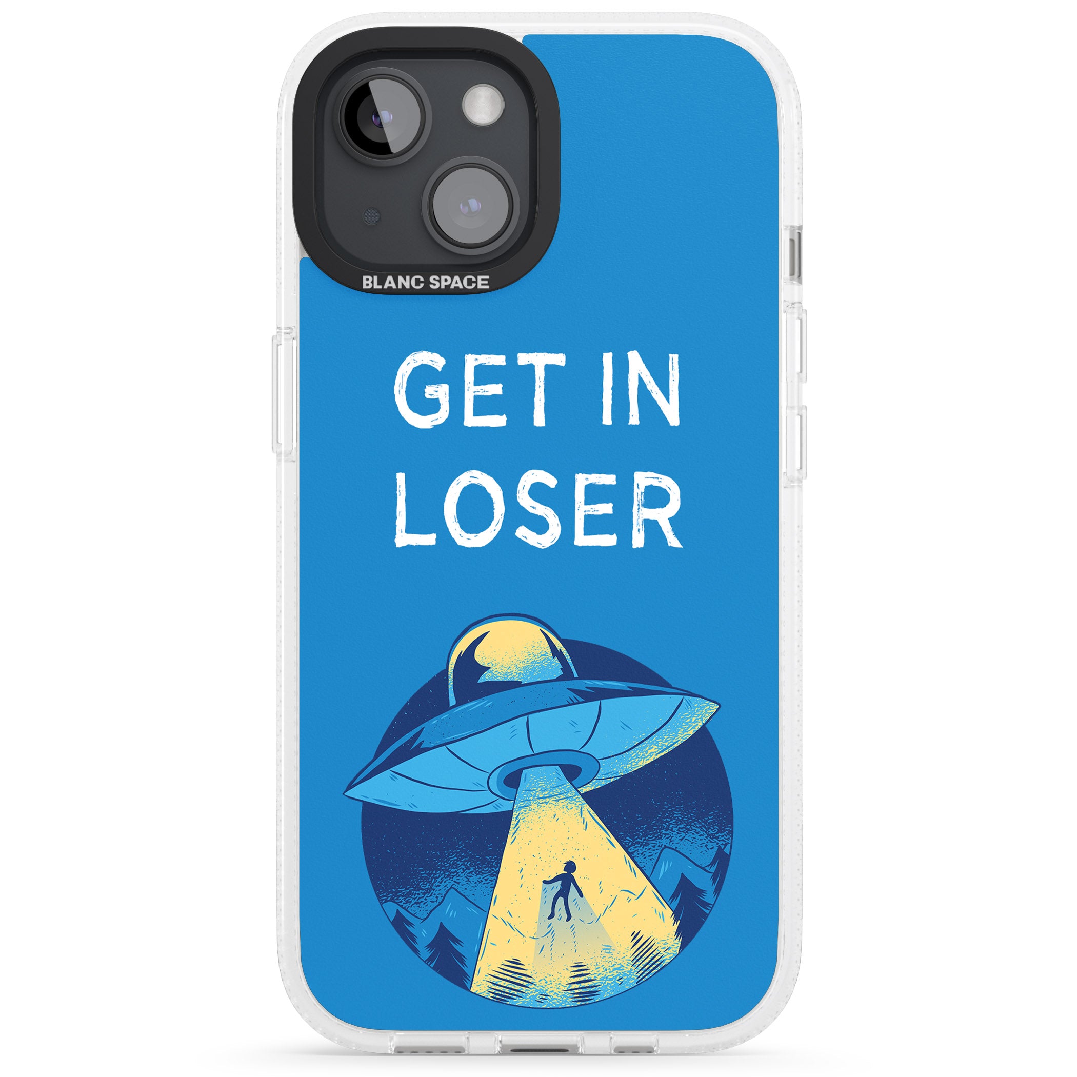 Get in Loser UFO iPhone 15 / 14 / 13 Clear Case Impact Air - Blanc Space