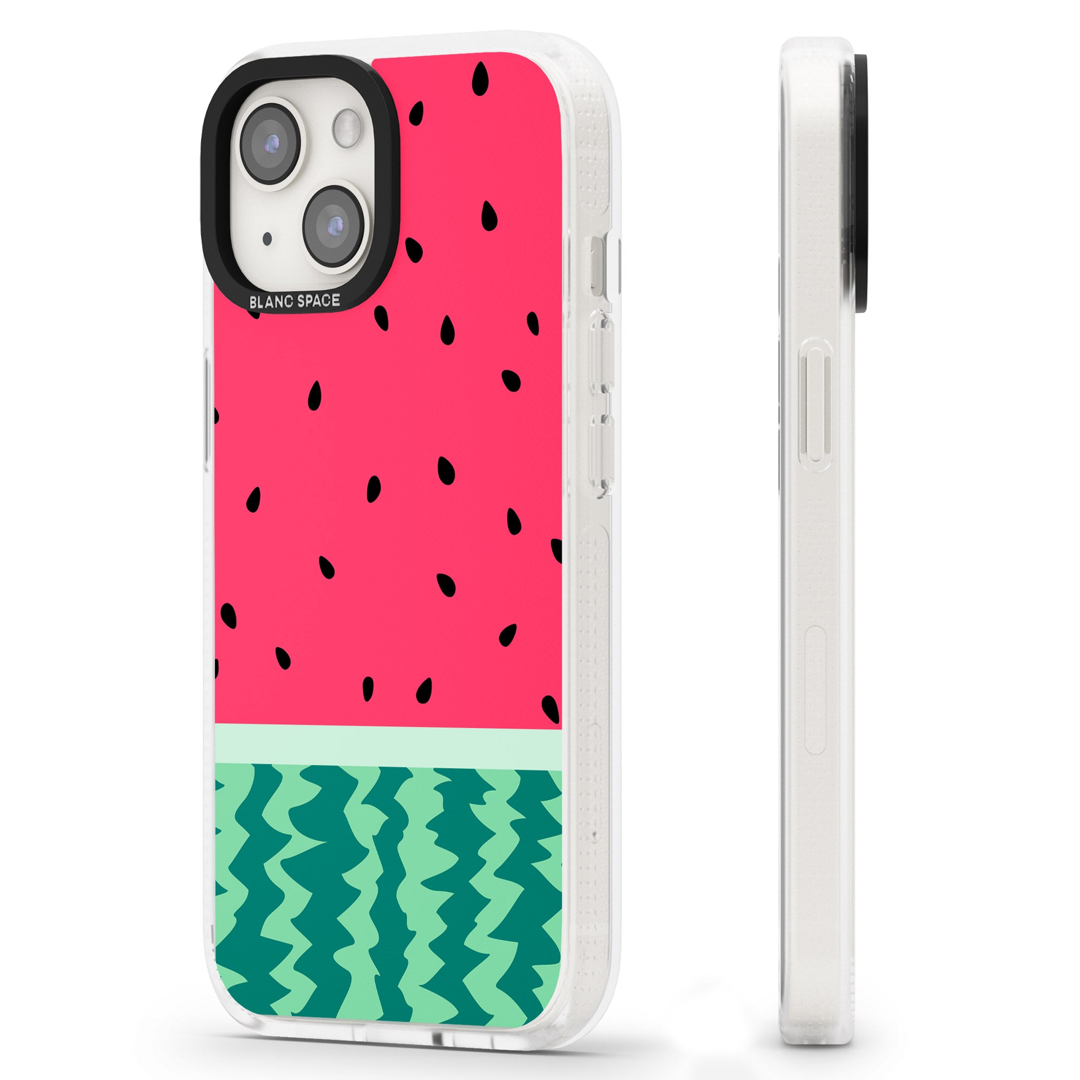 Full Watermelon Print iPhone 15 / 14 / 13 Clear Case Impact Air - Blanc Space
