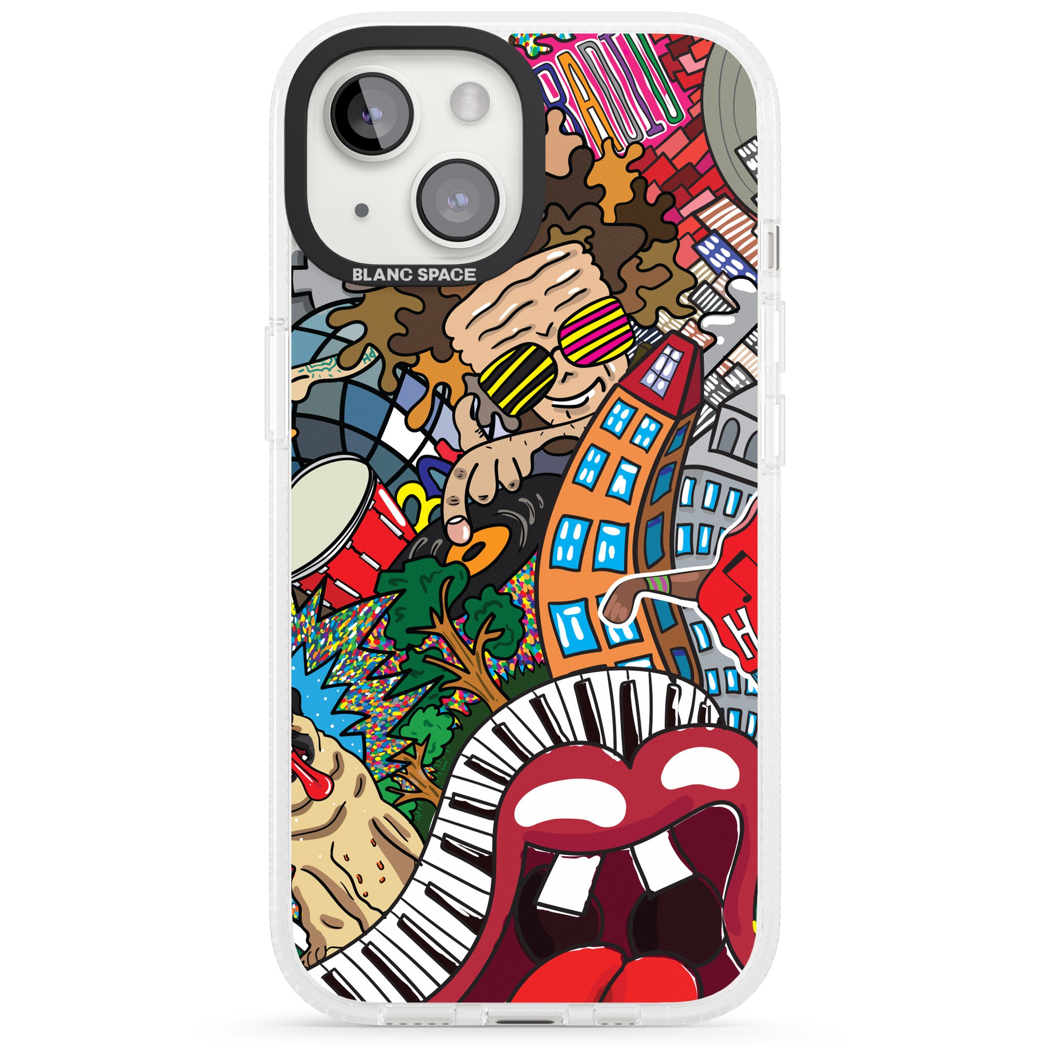 Noise Complaint iPhone 15 / 14 / 13 Clear Case Impact Air - Blanc Space