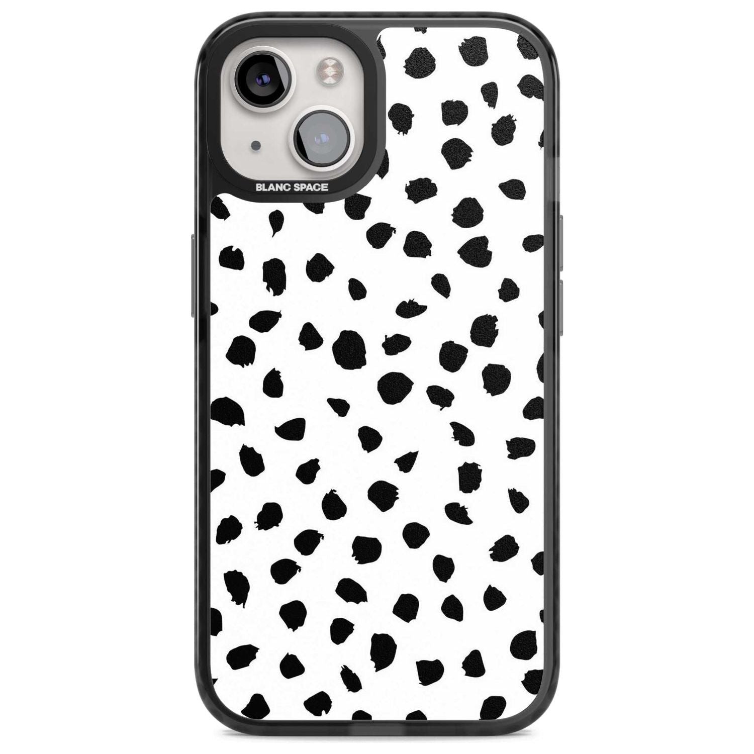 Dalmatian Print Phone Case iPhone 15 Plus / Magsafe Black Impact Case,iPhone 15 / Magsafe Black Impact Case,iPhone 14 Plus / Magsafe Black Impact Case,iPhone 14 / Magsafe Black Impact Case,iPhone 13 / Magsafe Black Impact Case Blanc Space